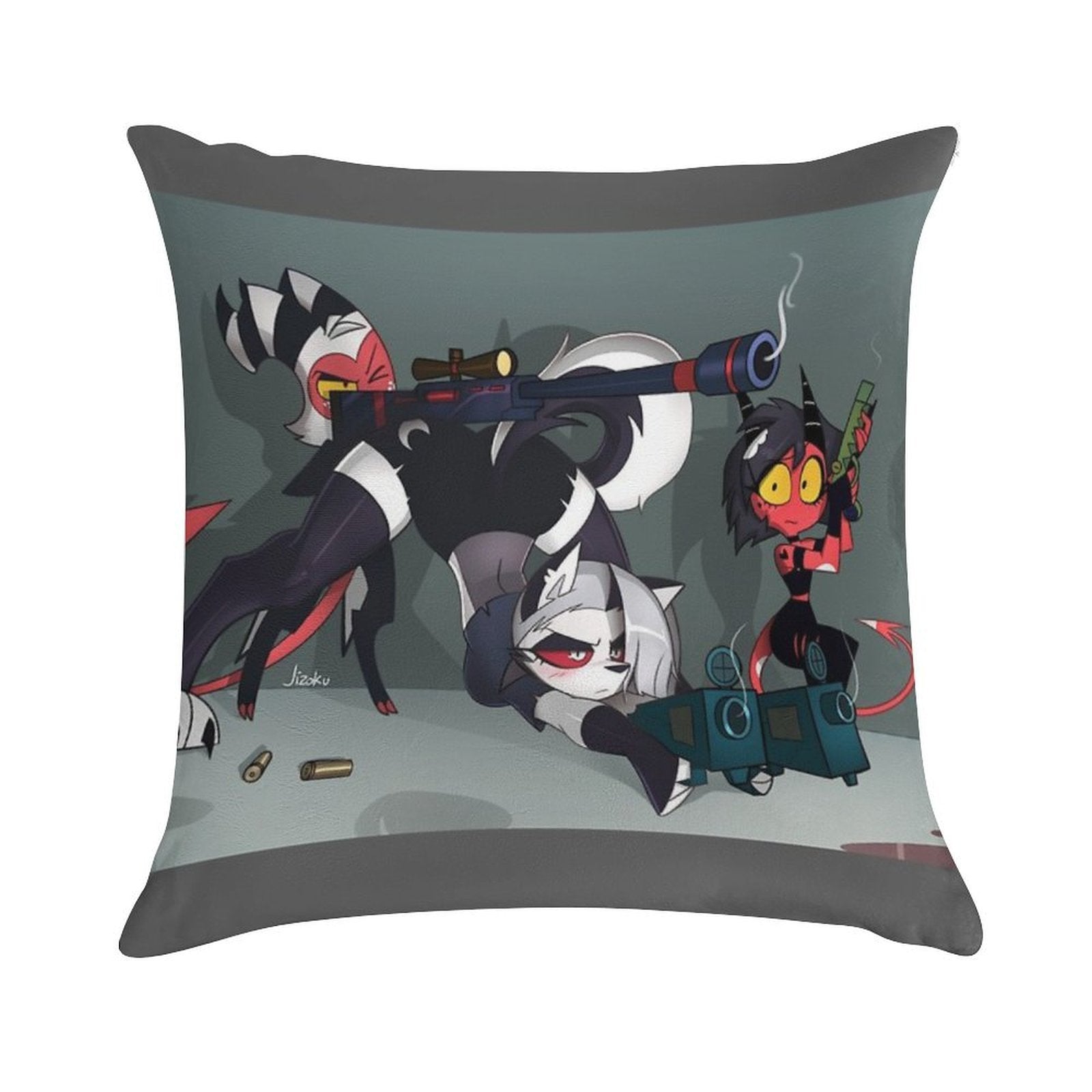 Bang! - Loona X Moxxie Soft Washable Throw Pillow
