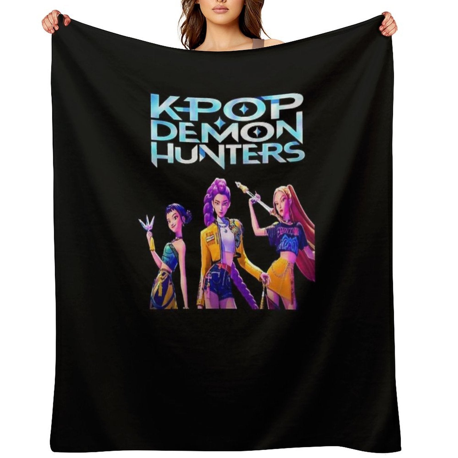 KPOP Demon Hunters Easy Care Throw Blanket