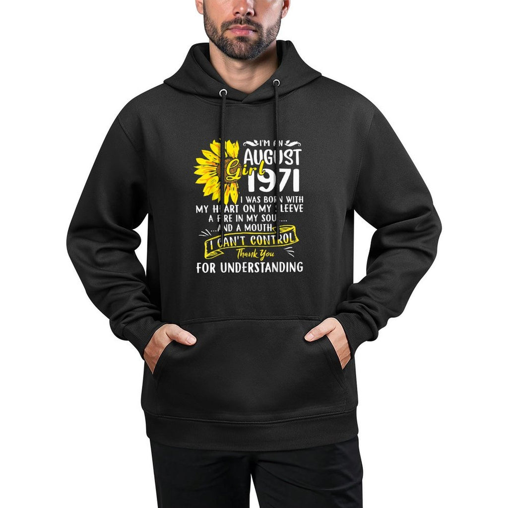 I'm An August Girl 1971 Sunflower 50th Birthday Relaxed Fit Hoodie