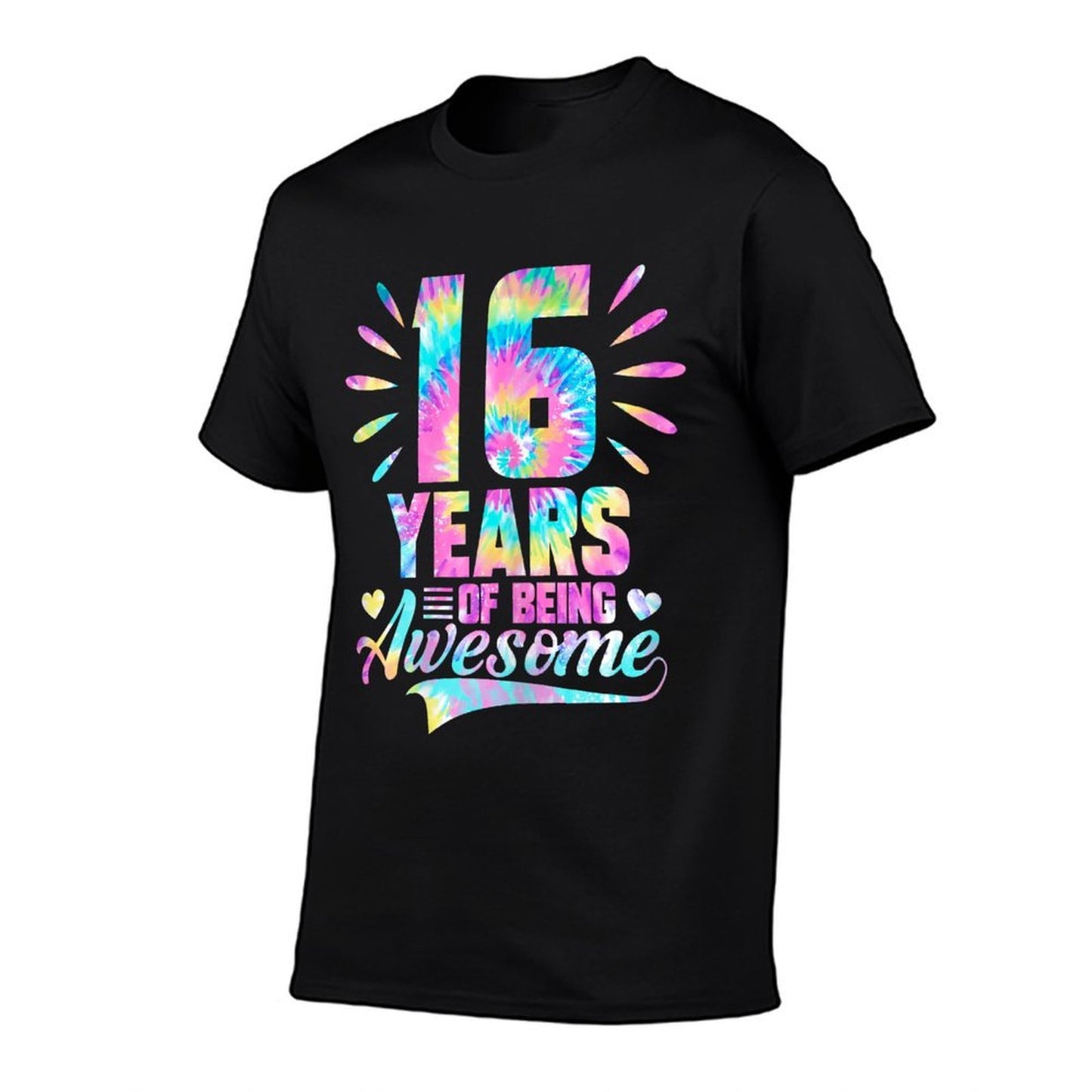 16th Birthday Gift Idea Tie-Dye 16 Year Of Being Awesome  Polyester Blend T-Shirt