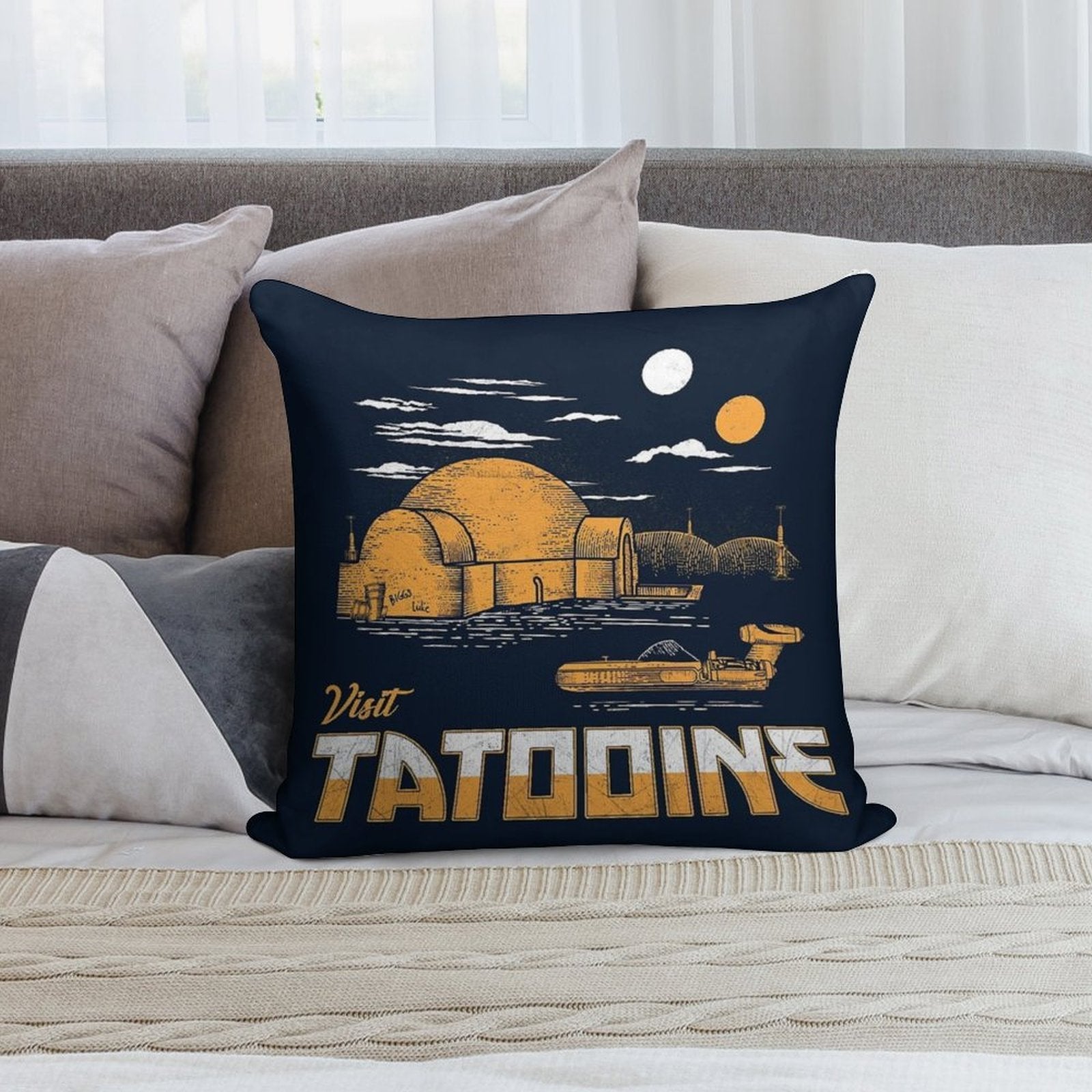 Visit Tatooine Soft Warmth Comfort Throw Pillow