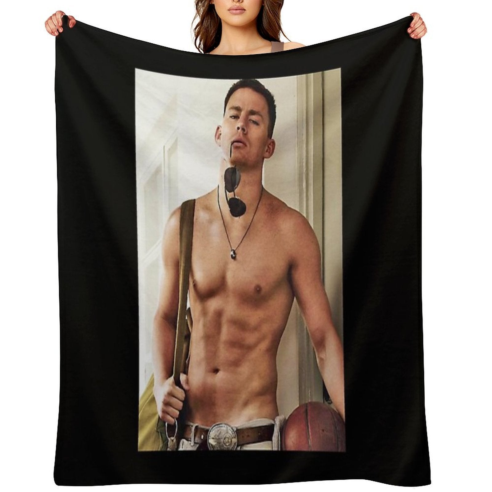 Channing Tatum Shirtless Multi-functional Throw Blanket