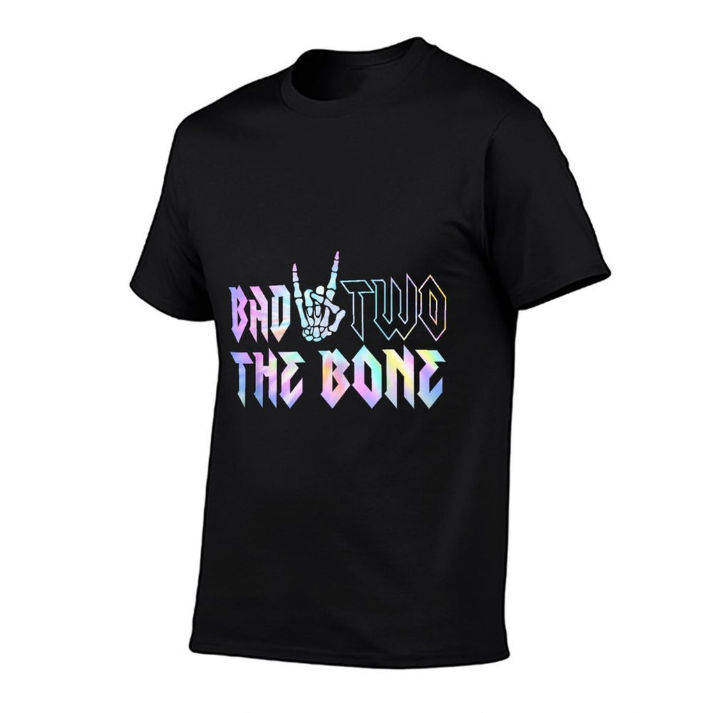 Bad Two The Bone Birthday 2 Years Old Birthday  Rolled Sleeves T-Shirt
