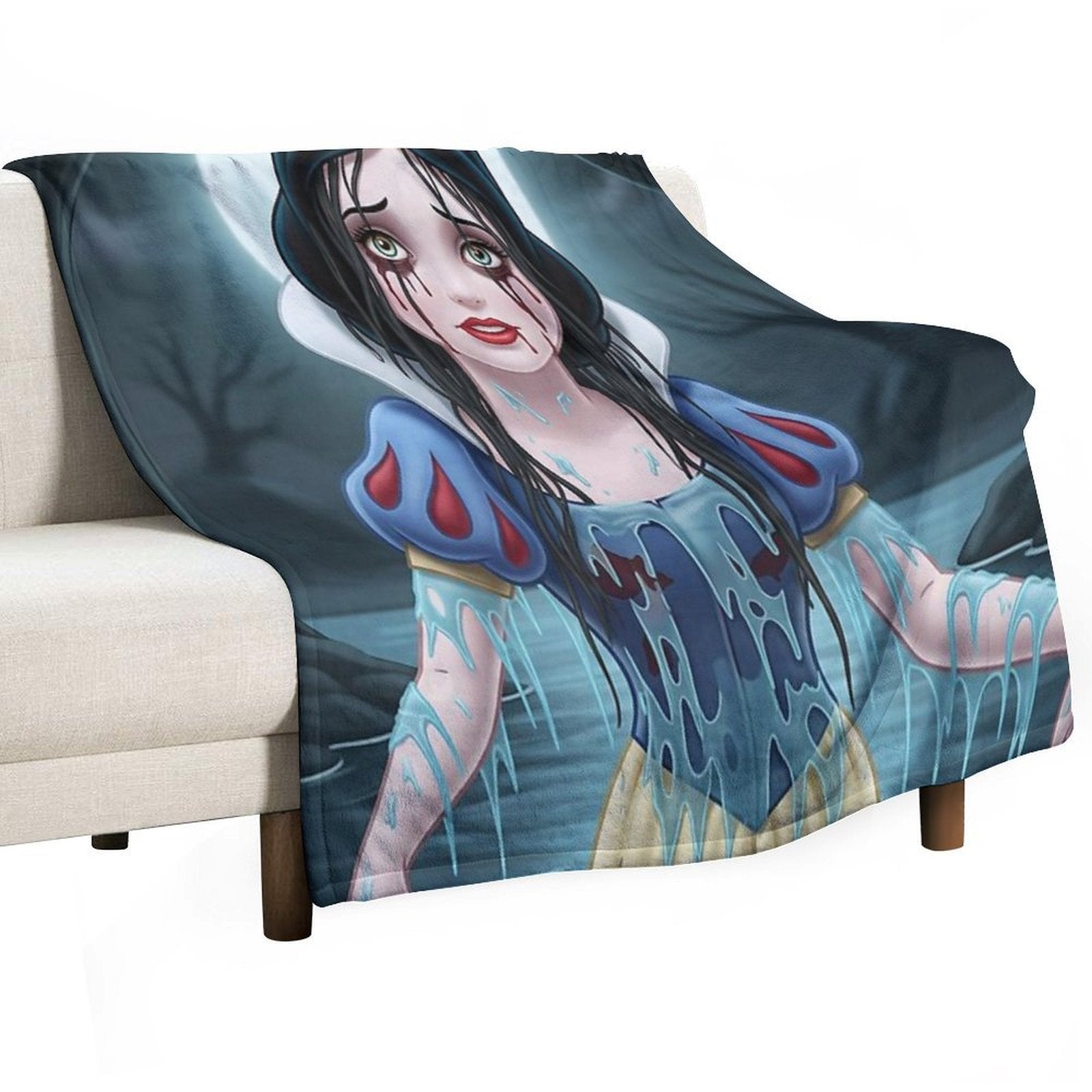 The Weeping Woman of The White Woods Travel-friendly Throw Blanket