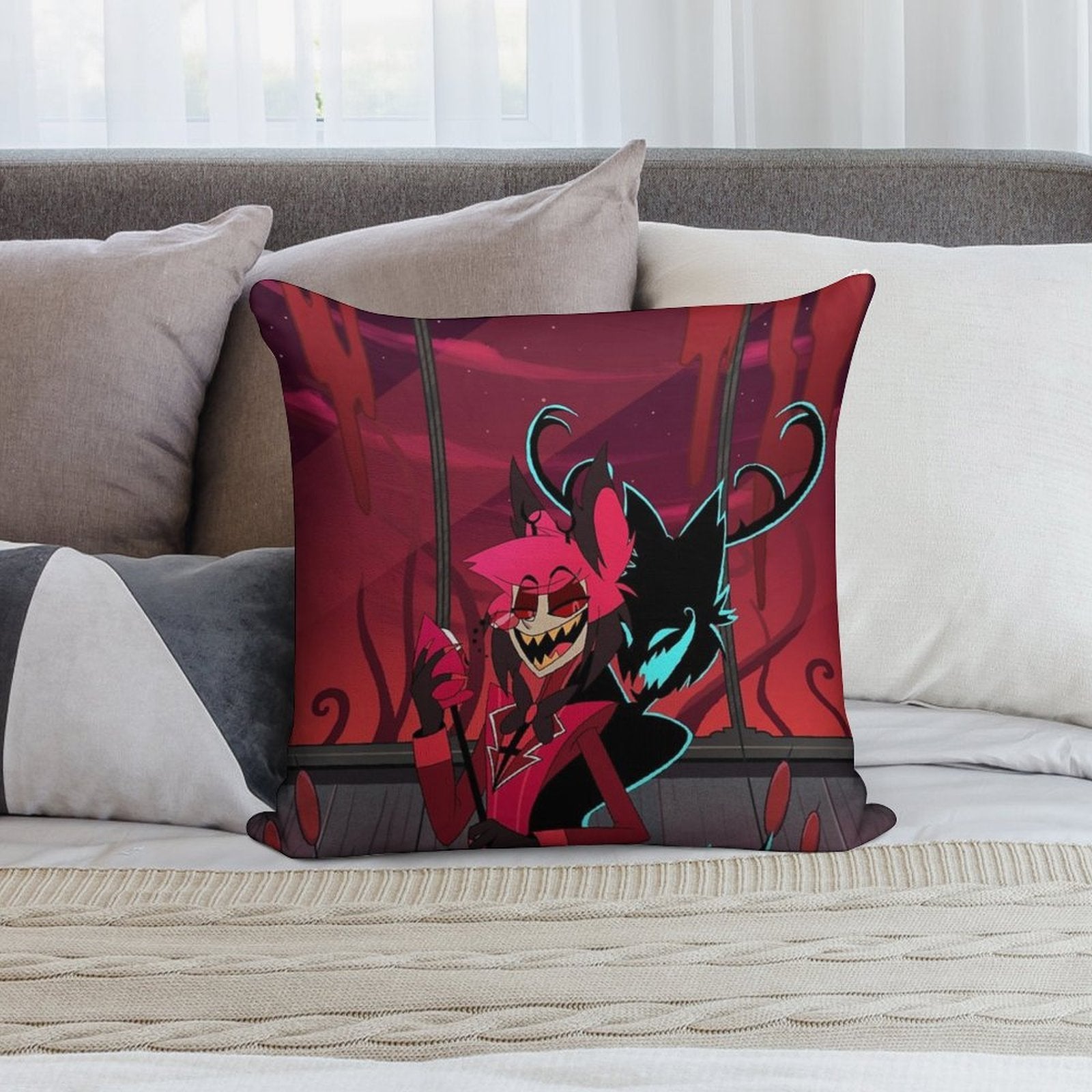 Alastor And His Shadow Soft Gift Ready Throw Pillow