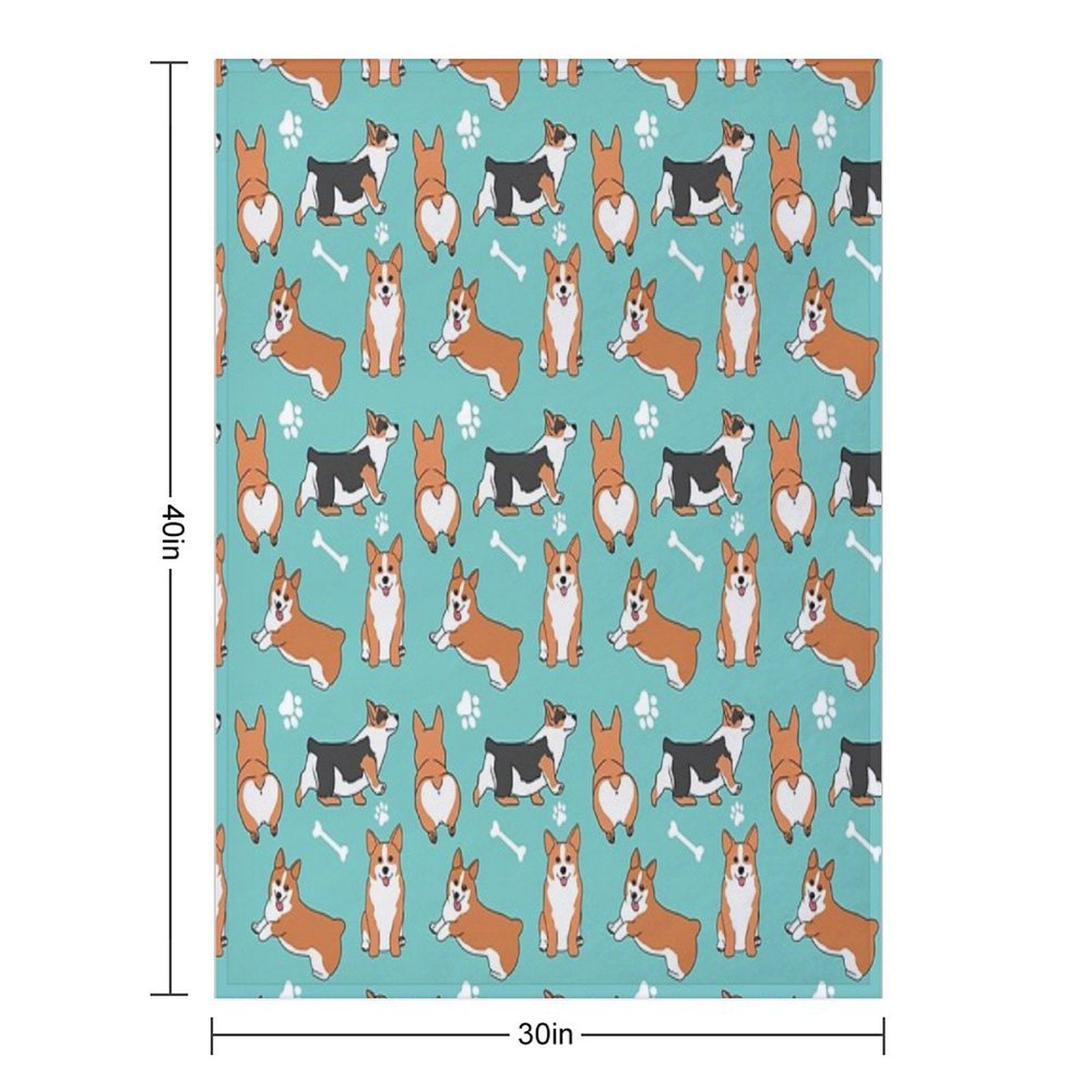 Corgi Pattern Premium Throw Blanket