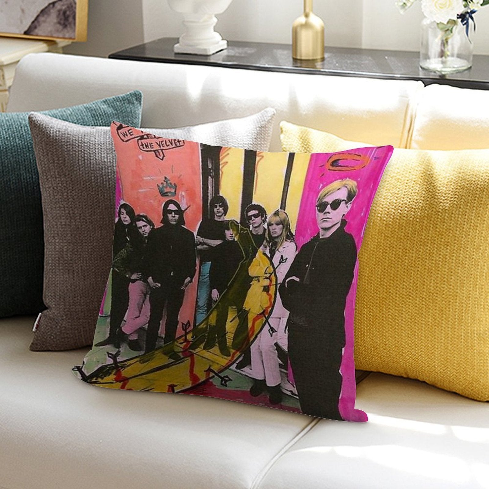 Andy Warhol And The Velvet Underground Soft Shrink-Resistant Throw Pillow