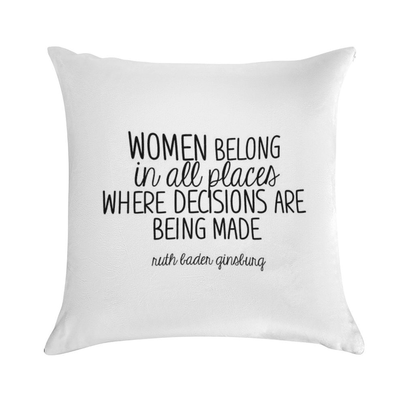 Ruth Bader Ginsburg Soft Shrink-Resistant Throw Pillow