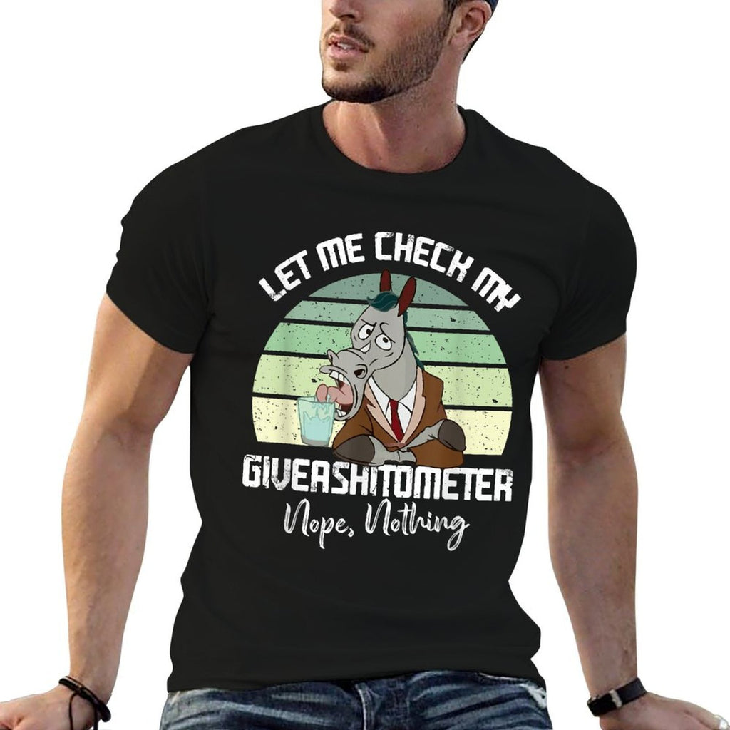 Let Me Check My Giveashitometer Nope Nothing Funny Horse  Quick-drying T-Shirt