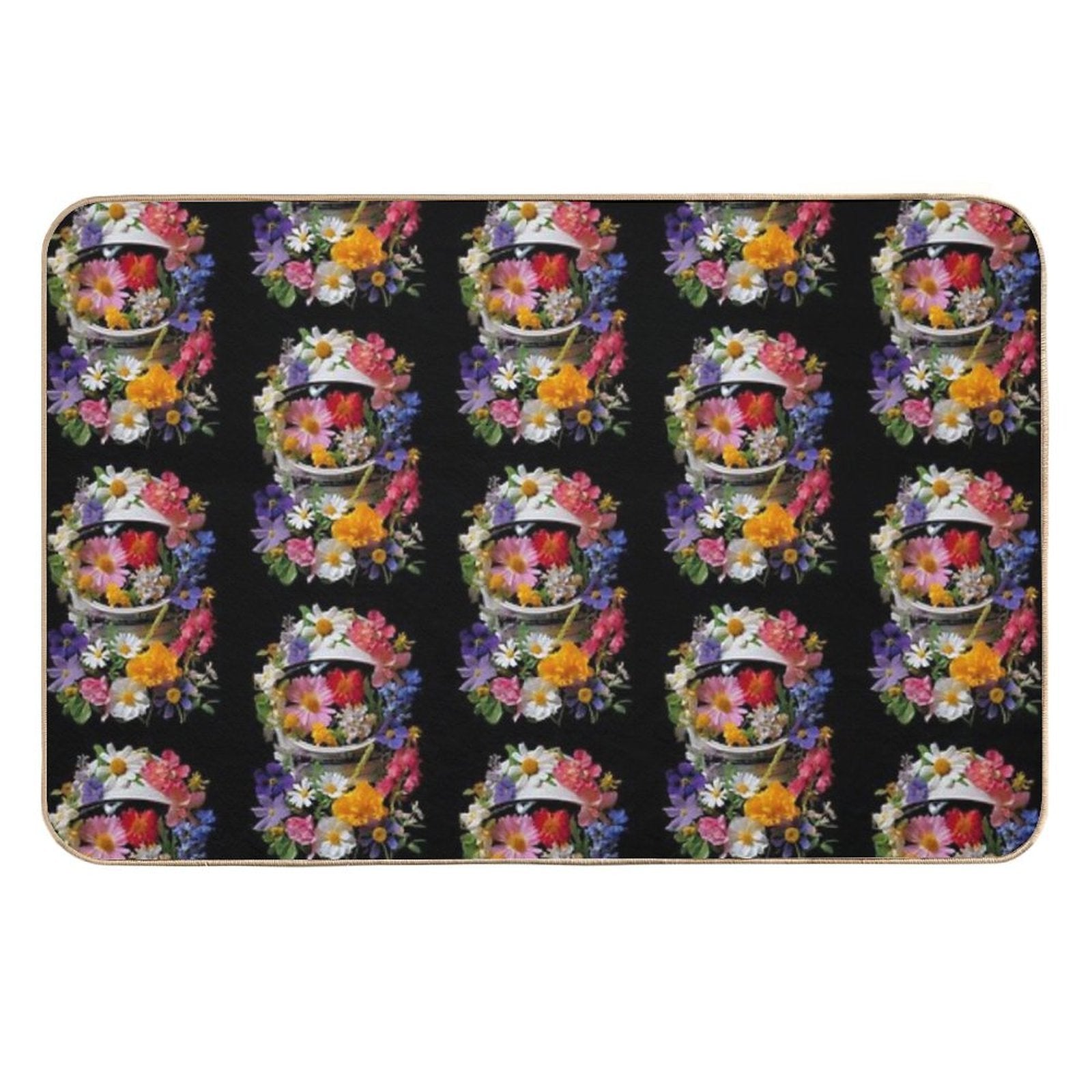 Cosmic Bloom  Fade-Resistant Bath Mat