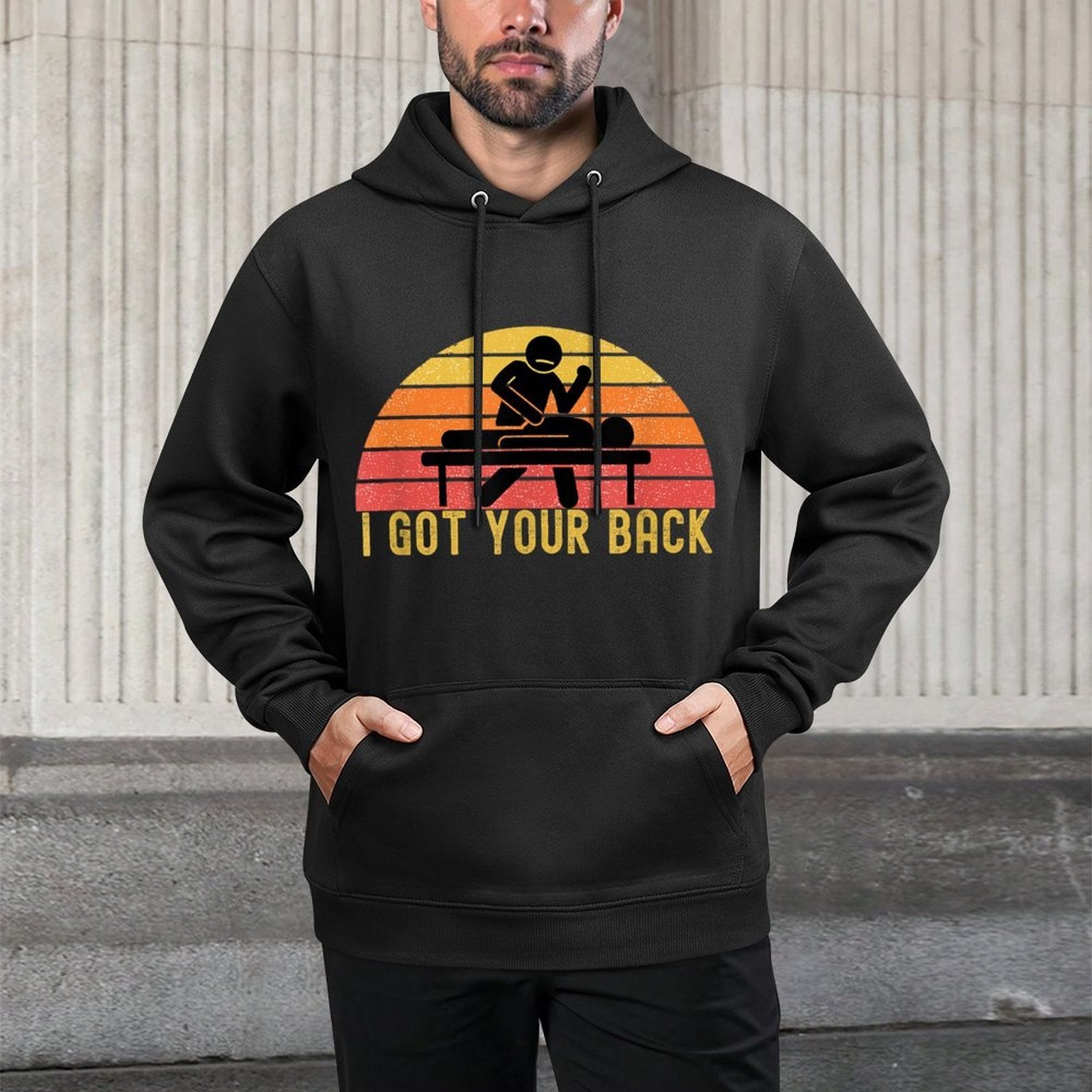 Massage Therapist I Got Your Back Massage Vintage Retro Gift All-Day Comfort Hoodie