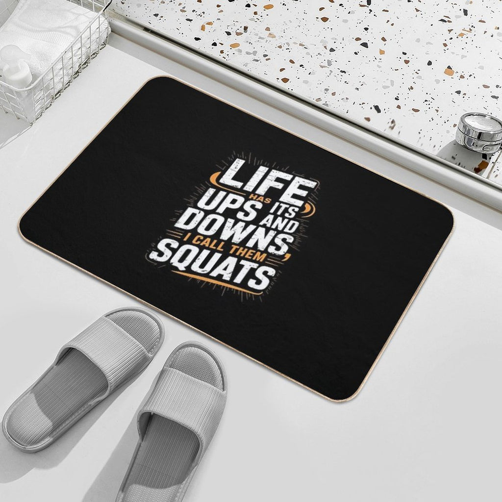 Fitness Gym Workout Weights Squat  Repositionable Bath Mat