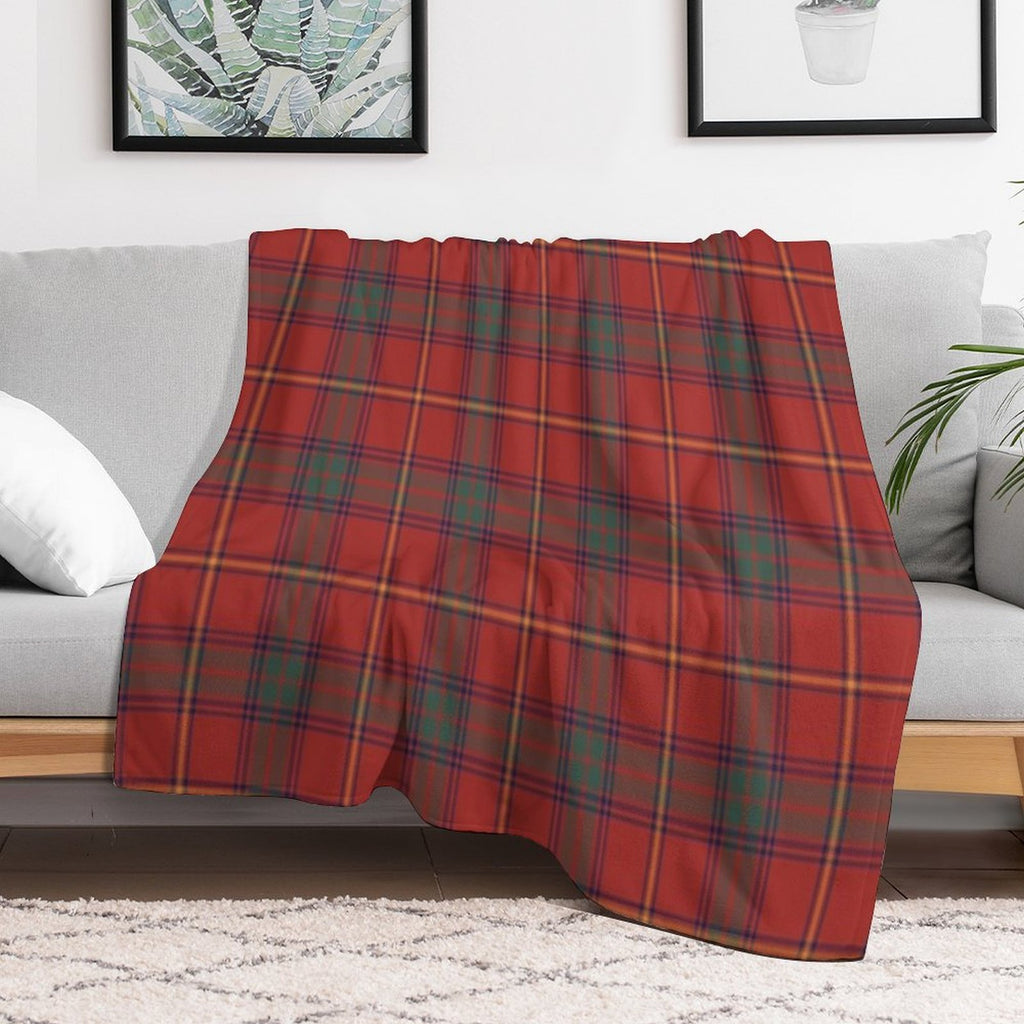 County Galway Irish Tartan Sustainable Throw Blanket