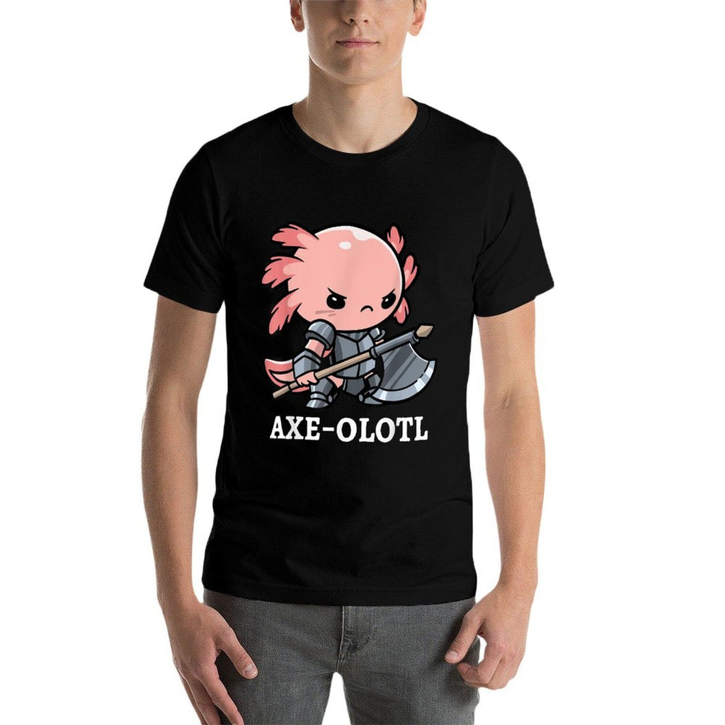 Axe-olotl Warrior Axolotl Mexican Salamander Axe Fighter  Classic T-Shirt