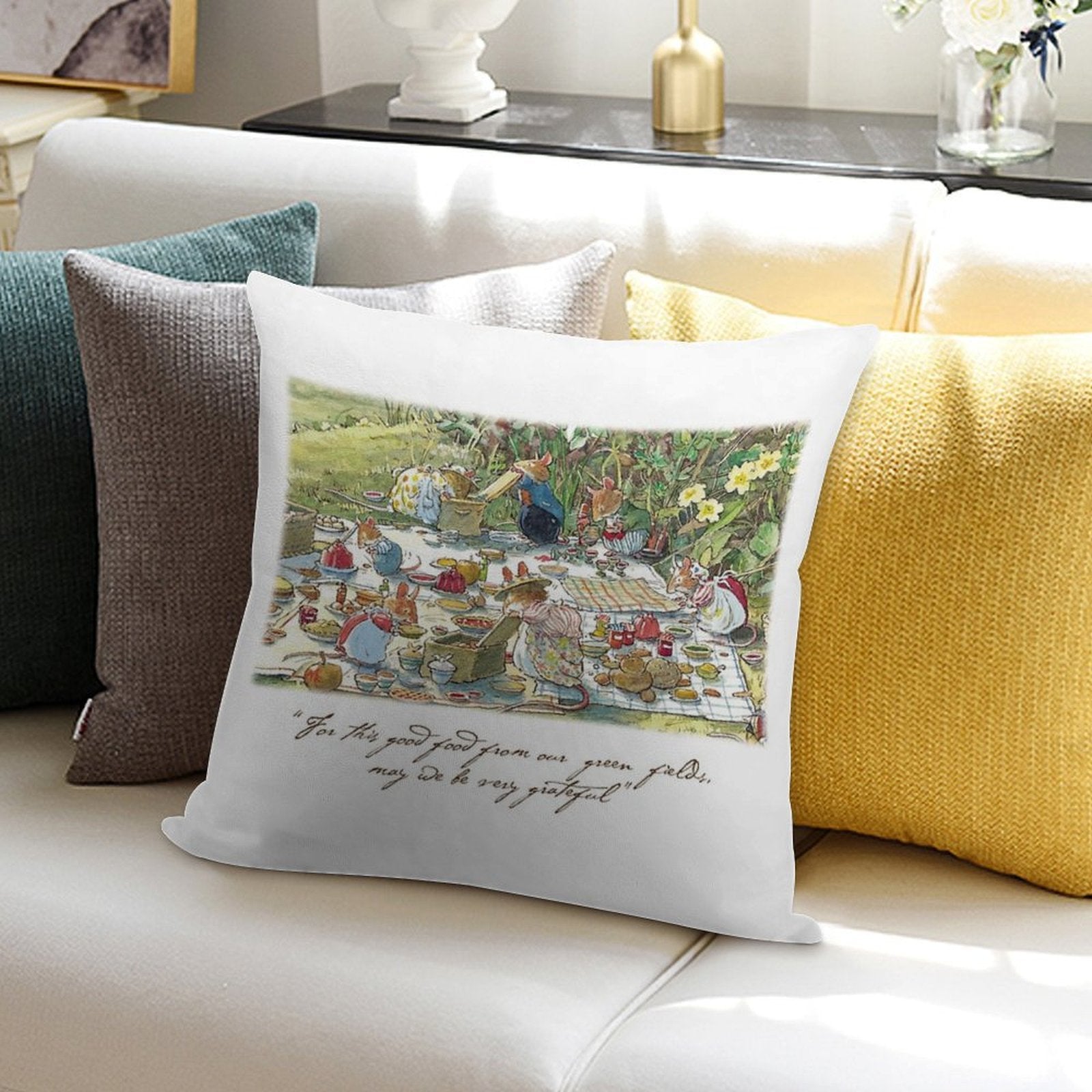 Picnic Time Soft Easy Maintenance Throw Pillow