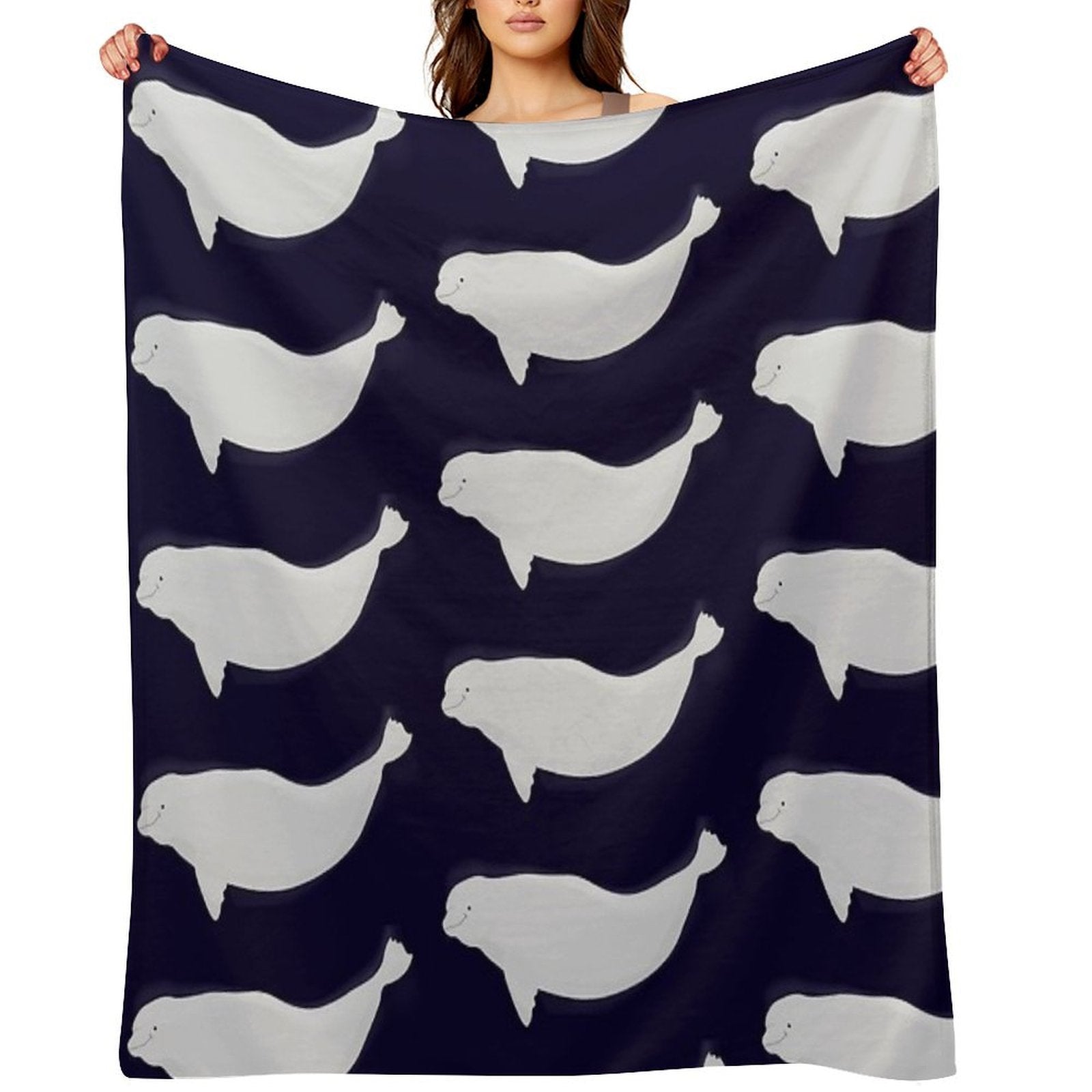 Beluga Shrink-resistant Throw Blanket