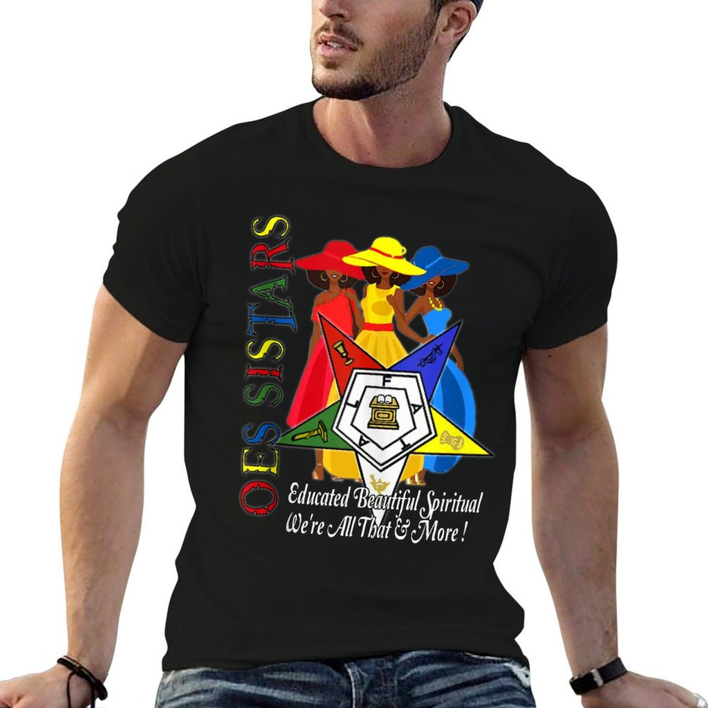 Order Of The Eastern Star OES Ring Diva Sistar of Color  Rolled Sleeves T-Shirt