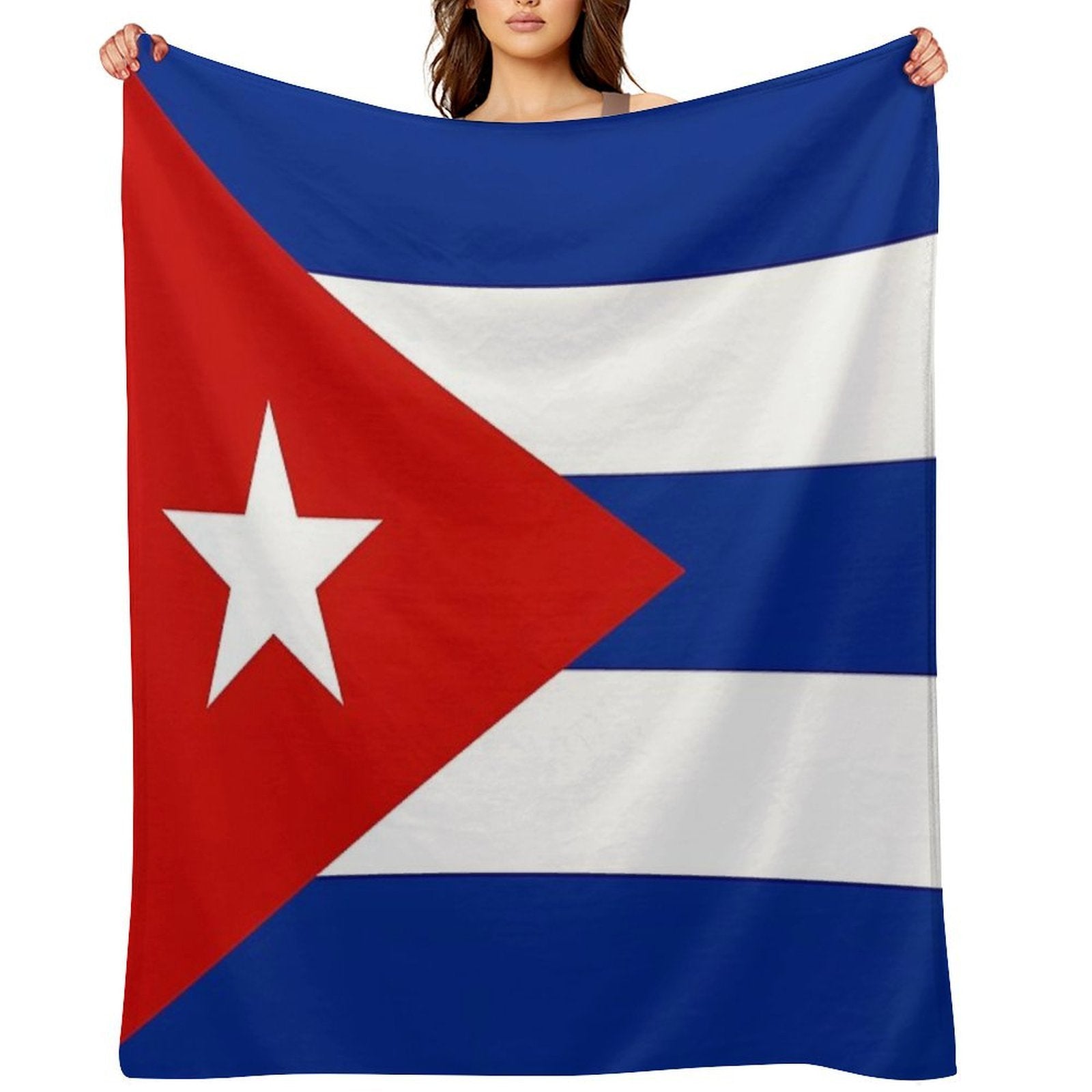 Cuban Flag Durable Throw Blanket