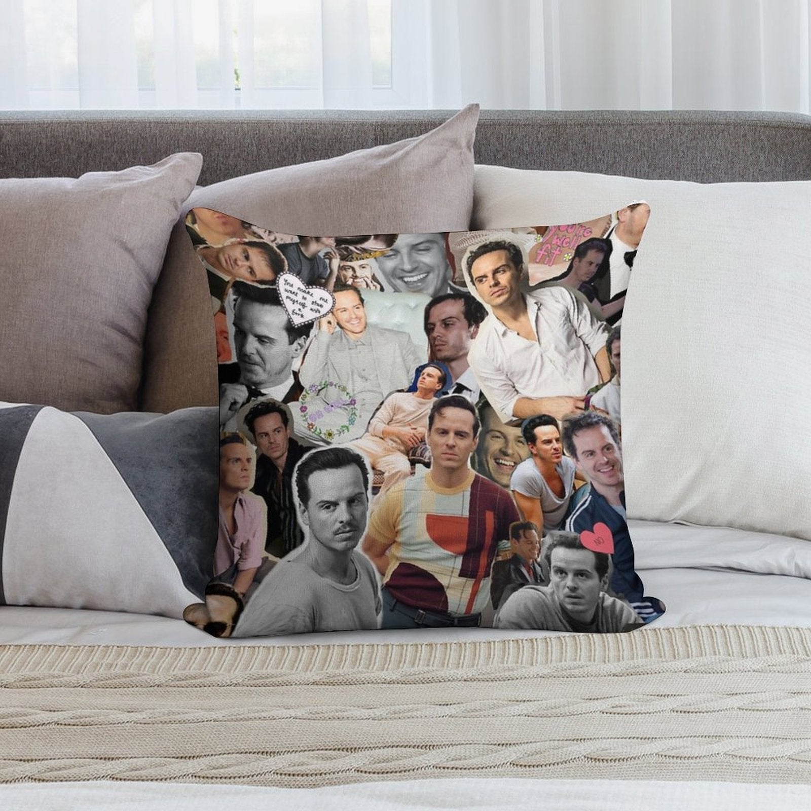 Andrew Scott More Like Andrew Hot Soft Reinforced Edging Throw Pillow