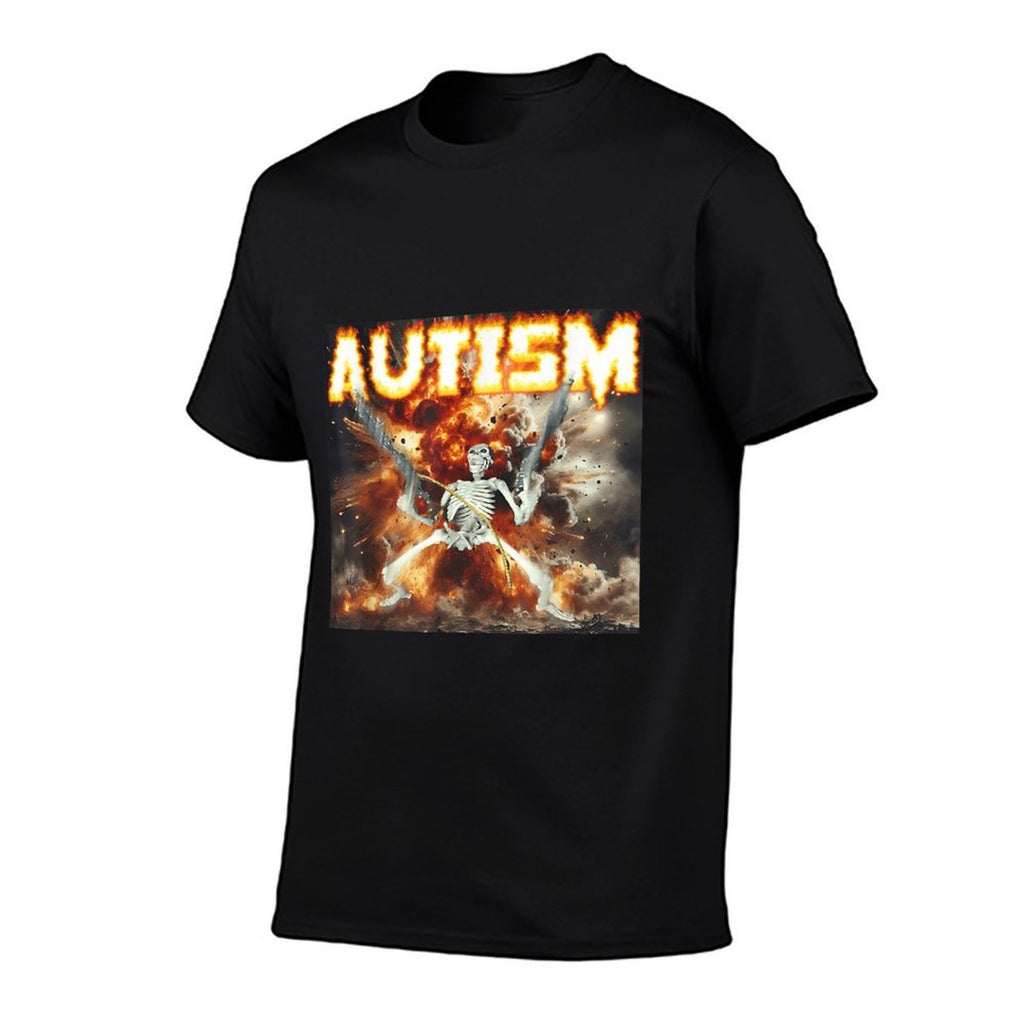 Autistic Funny Skeleton Autism Skeleton Meme Oddly  Classic T-Shirt