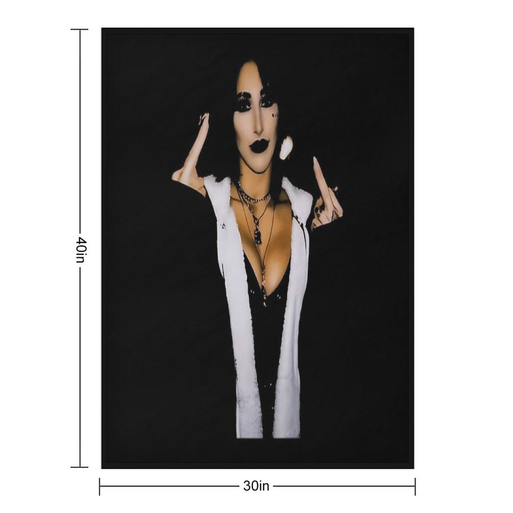 Rhea R.i.p.l.e.y Pose Meme Easy Care Throw Blanket