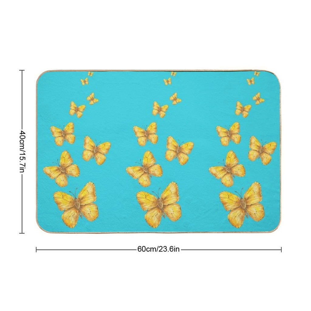 Yellow Whispers  Odorless Bath Mat