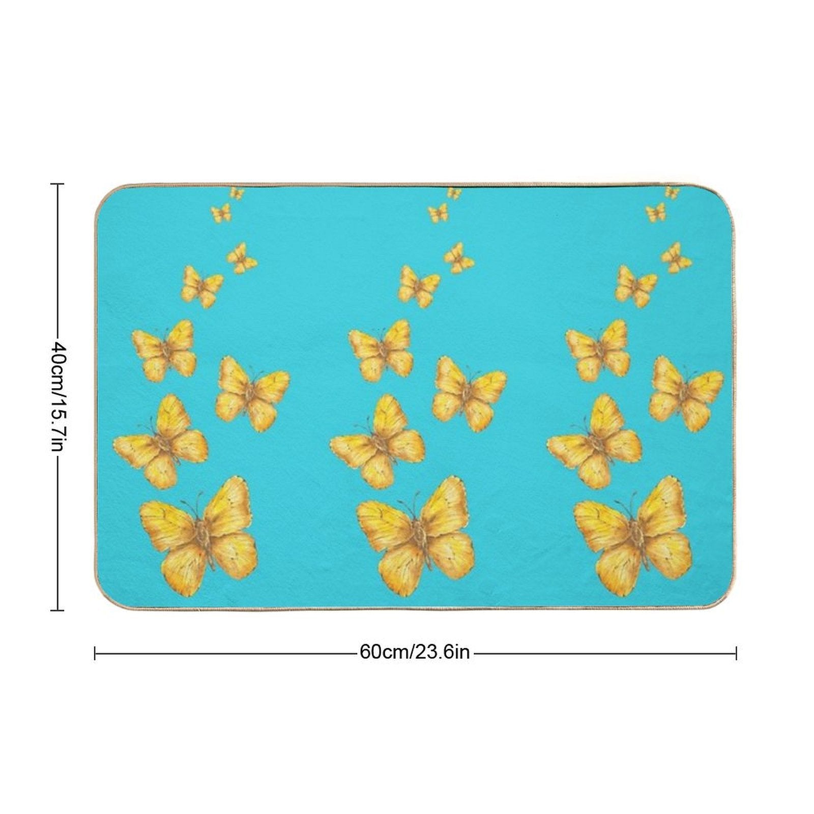 Yellow Whispers  Odorless Bath Mat
