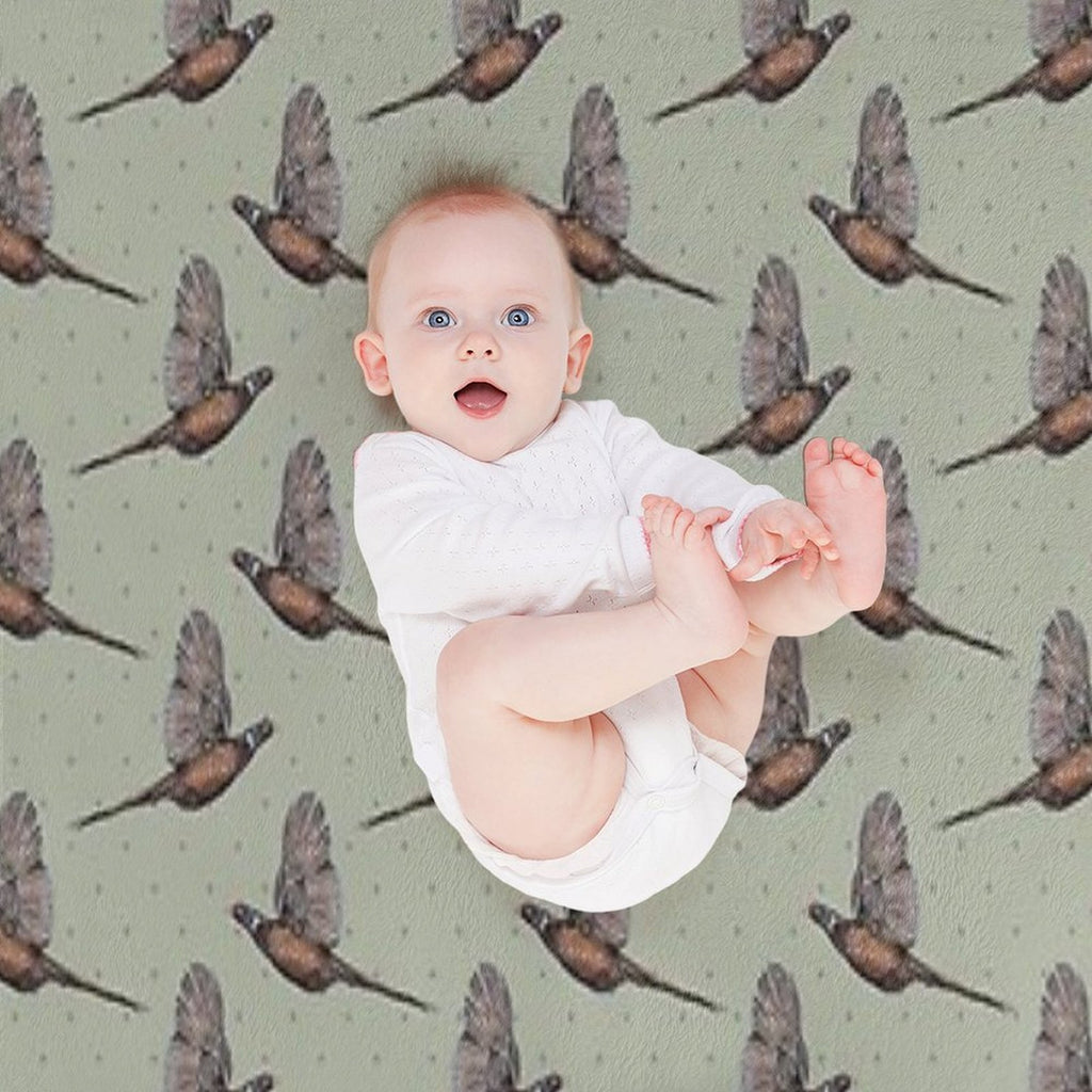 Pheasant - Country Polka Velvety-soft Throw Blanket