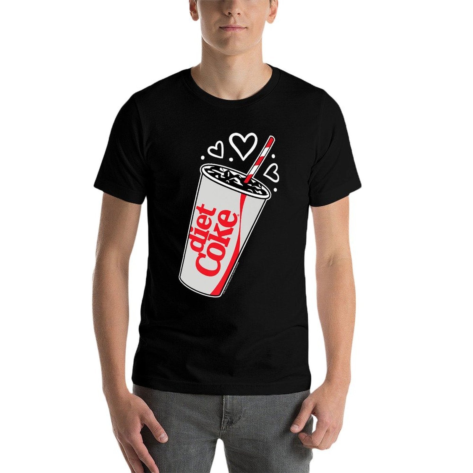 Coca-Cola - Diet Coke Heart Bubbles Premium  Cotton T-Shirt
