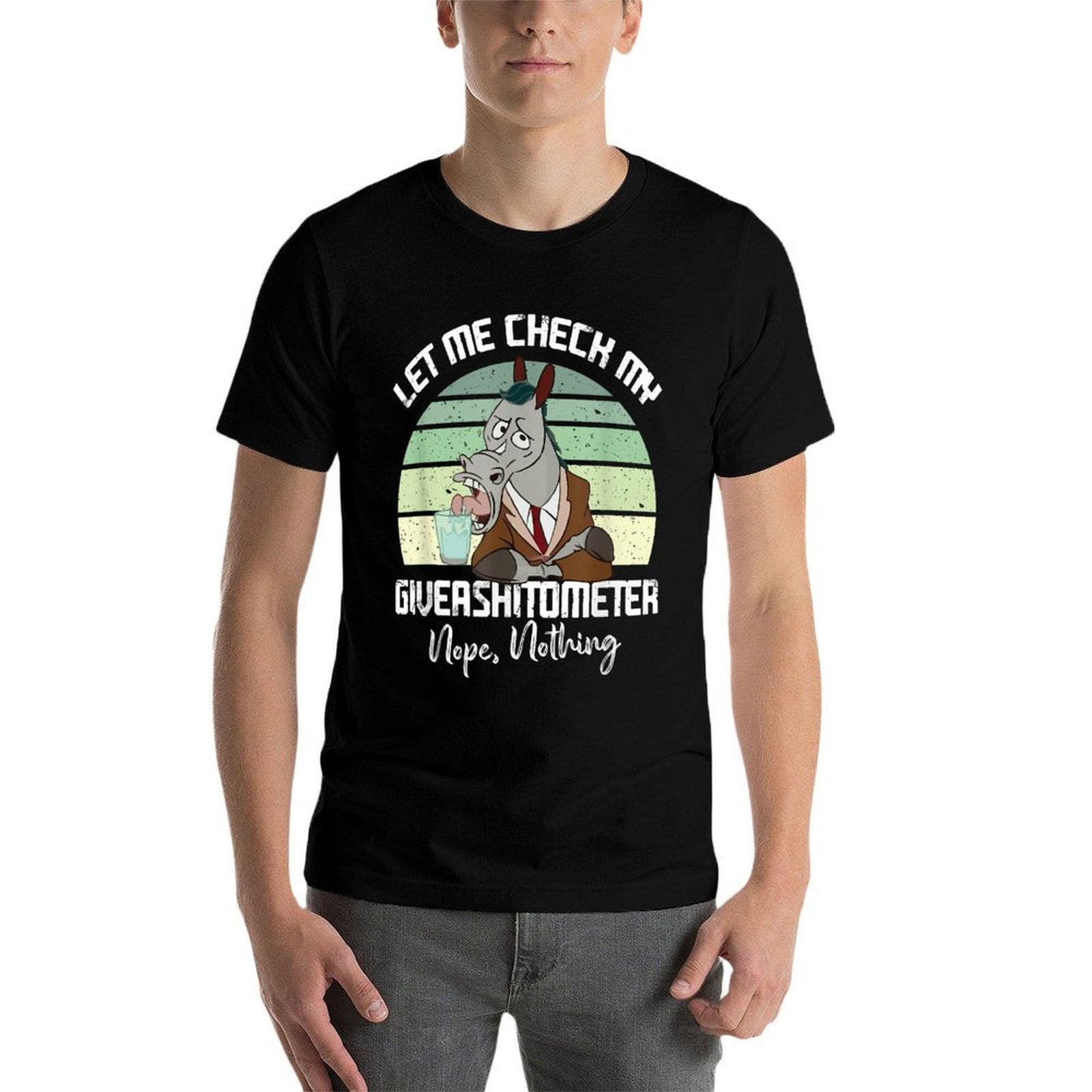 Let Me Check My Giveashitometer Nope Nothing Funny Horse  Quick-drying T-Shirt