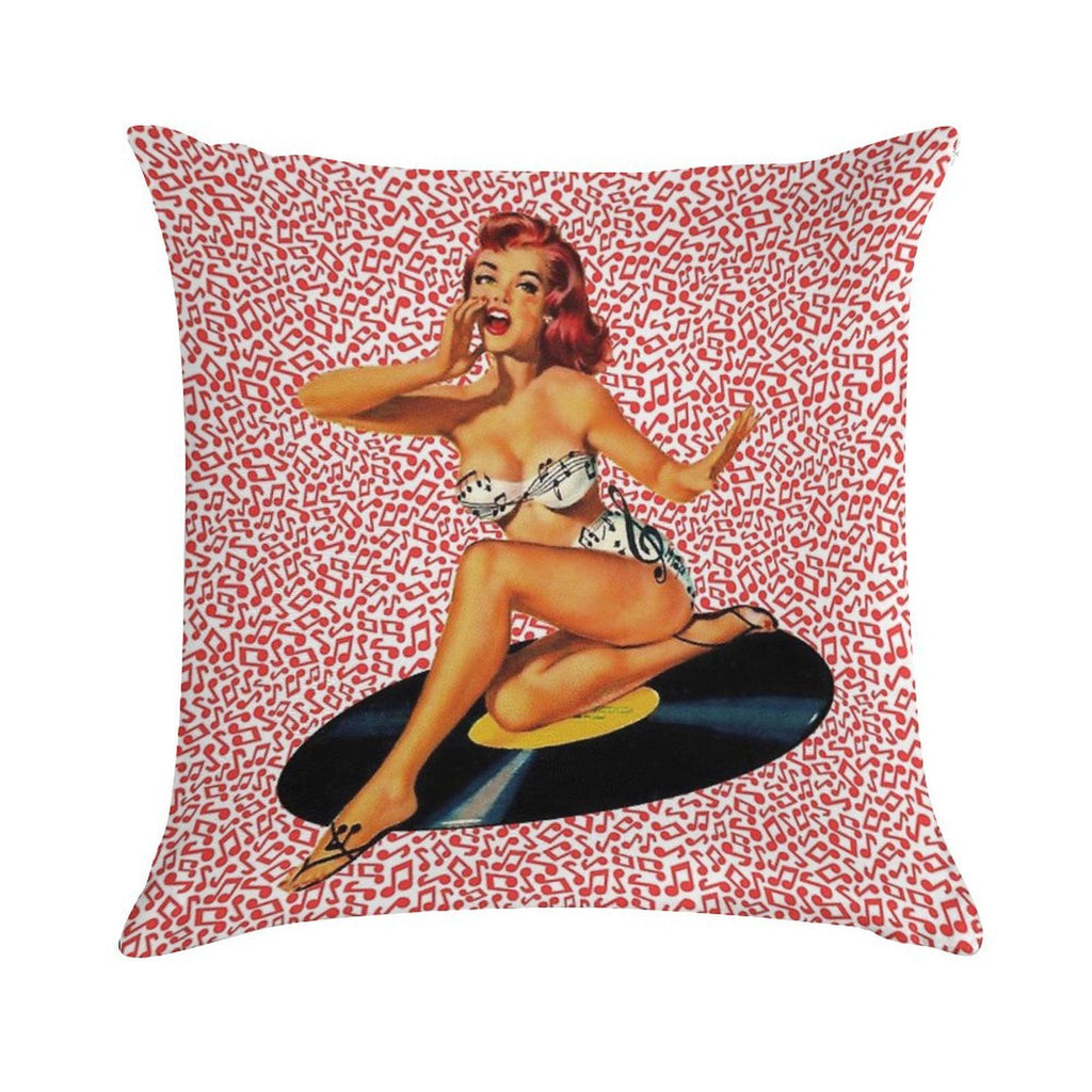 Rockabilly Goddess Soft Warmth Comfort Throw Pillow