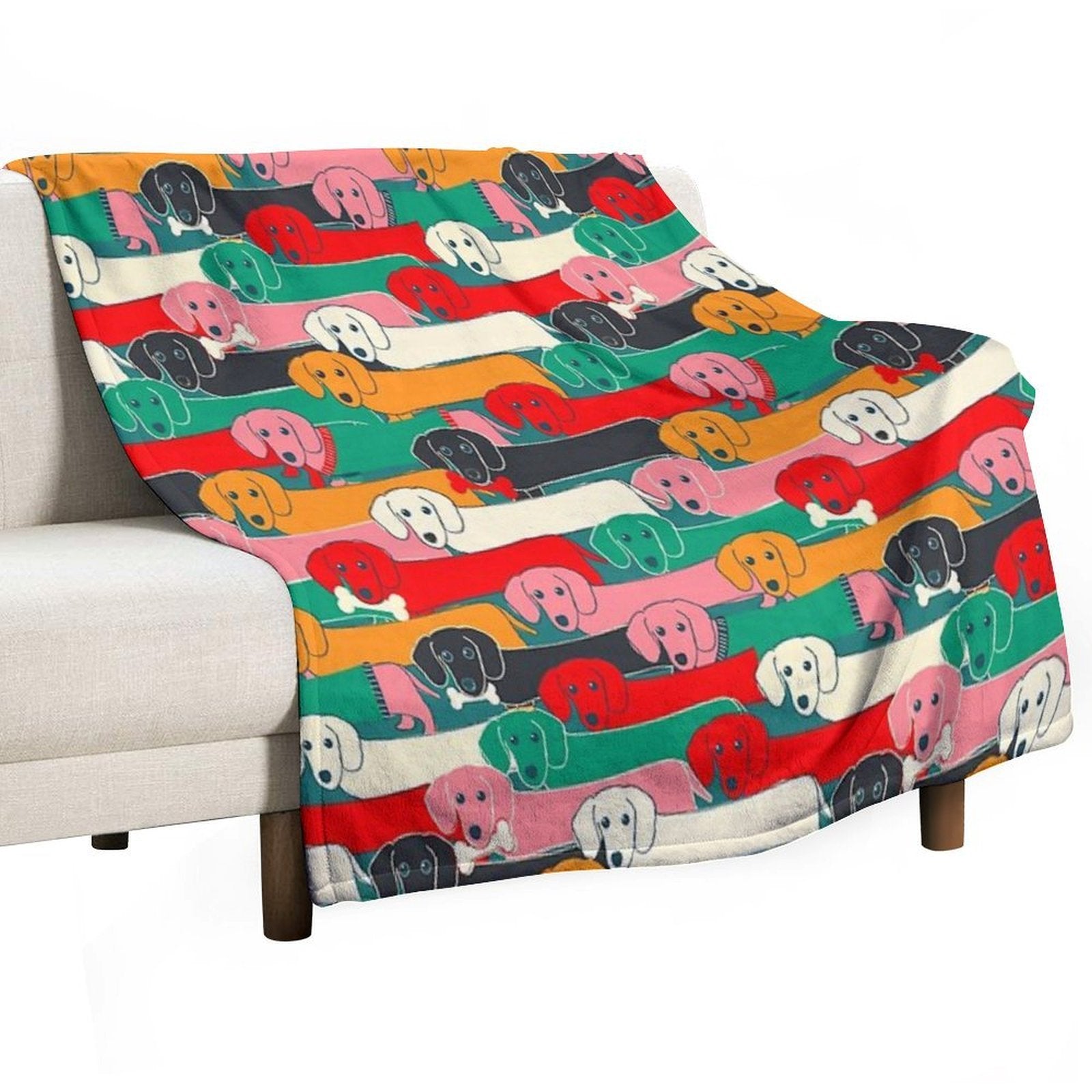 Dogs Pattern All-season Throw Blanket