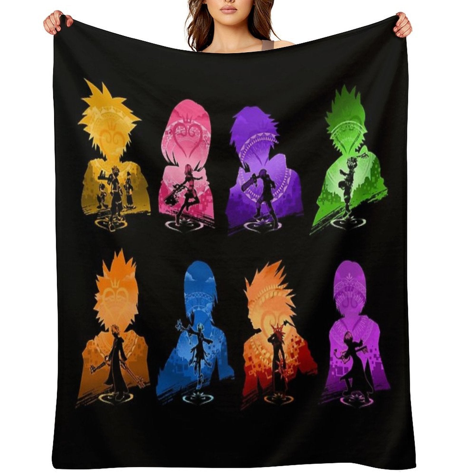 Kingdom Hearts Set Lightweight Throw Blanket