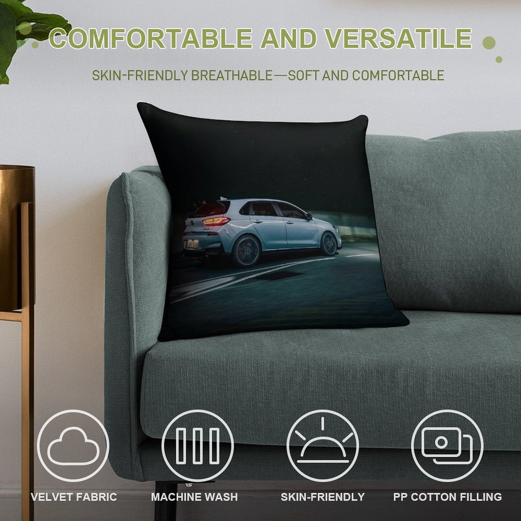 Hyundai I30N Soft Skin-Friendly Throw Pillow