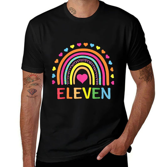 11 Years Old Rainbow 11th Birthday Gift For Girls Boys Bday  Eco-friendly Material T-Shirt