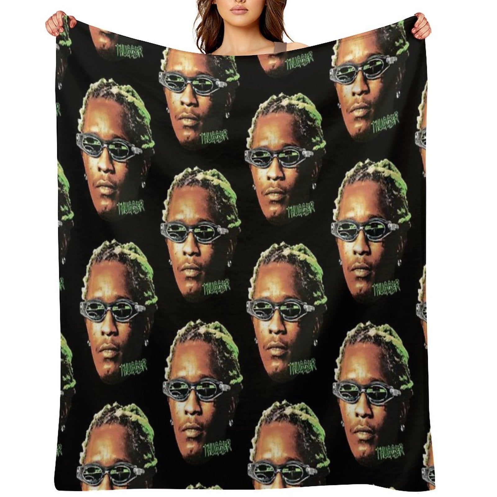 Young Thug Rapper Vintage Quick-dry Throw Blanket