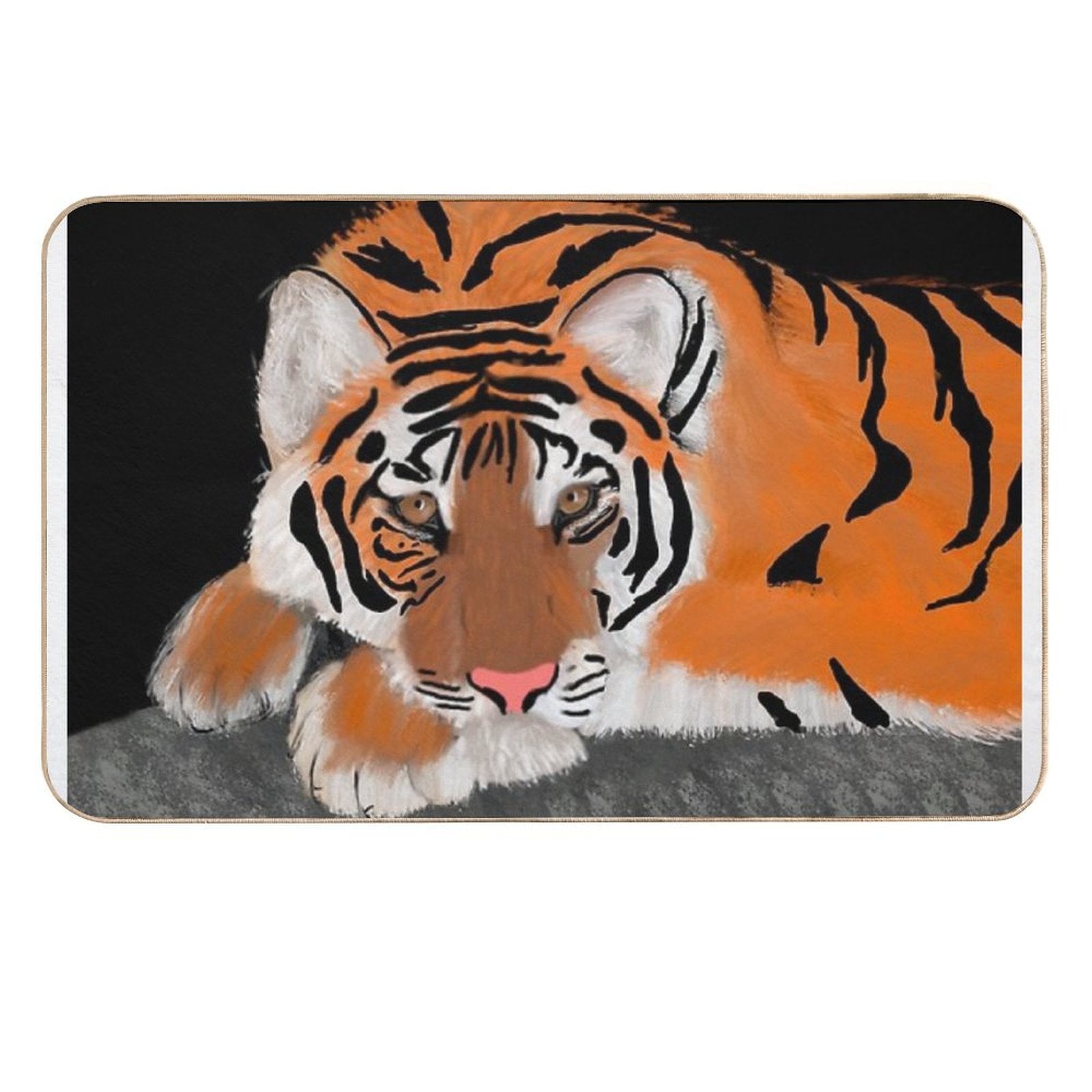 Resting Tiger  Rapid-Drying Bath Mat