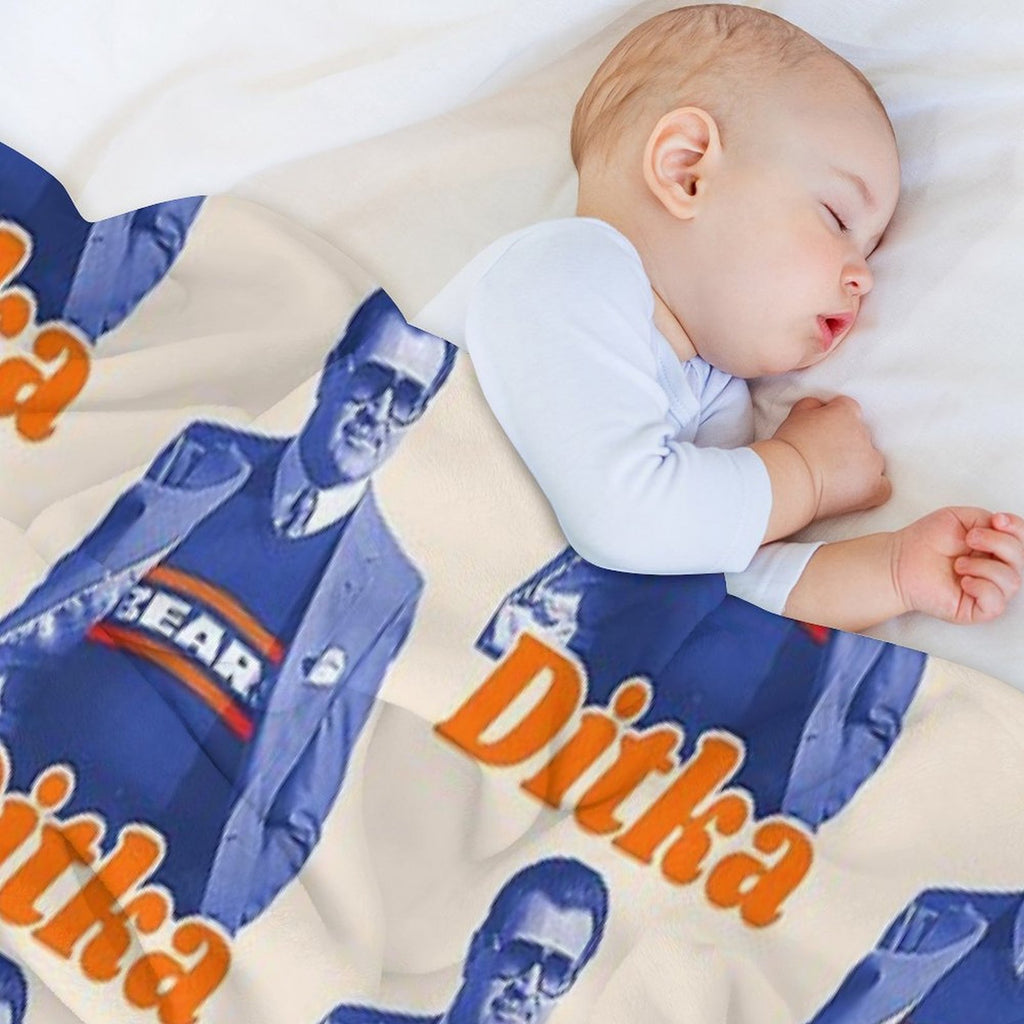 Retro Mike Ditka ))(( Bears Sideline Cool Travel-friendly Throw Blanket