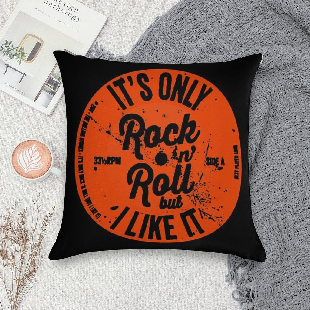 ITS ONLY ROCK N ROLL Soft High-Density Material Throw Pillow
