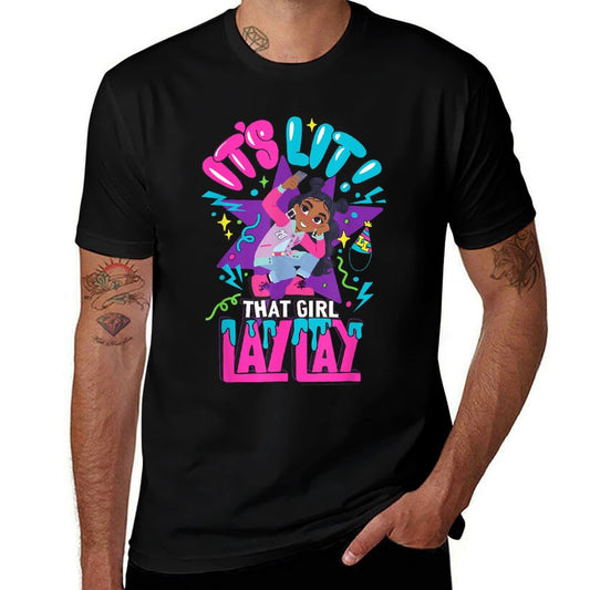 That Girl Lay Lay It's Lit! Animated Lay Lay Selfie Shot V2  Easy-care T-Shirt