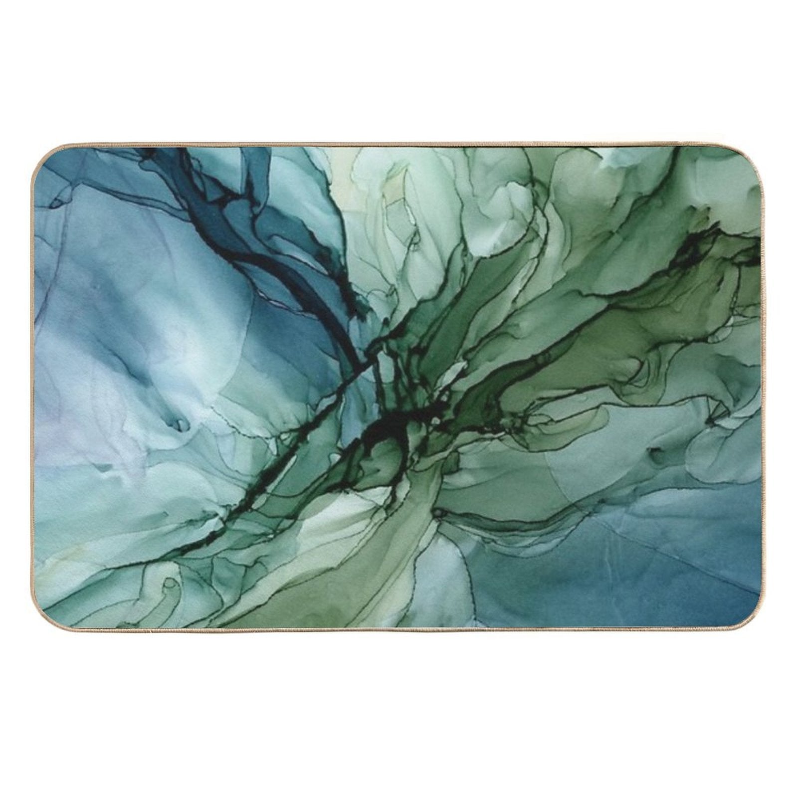 Nature Landscape Inspired Abstract Flow Painting 1  Rapid-Drying Bath Mat