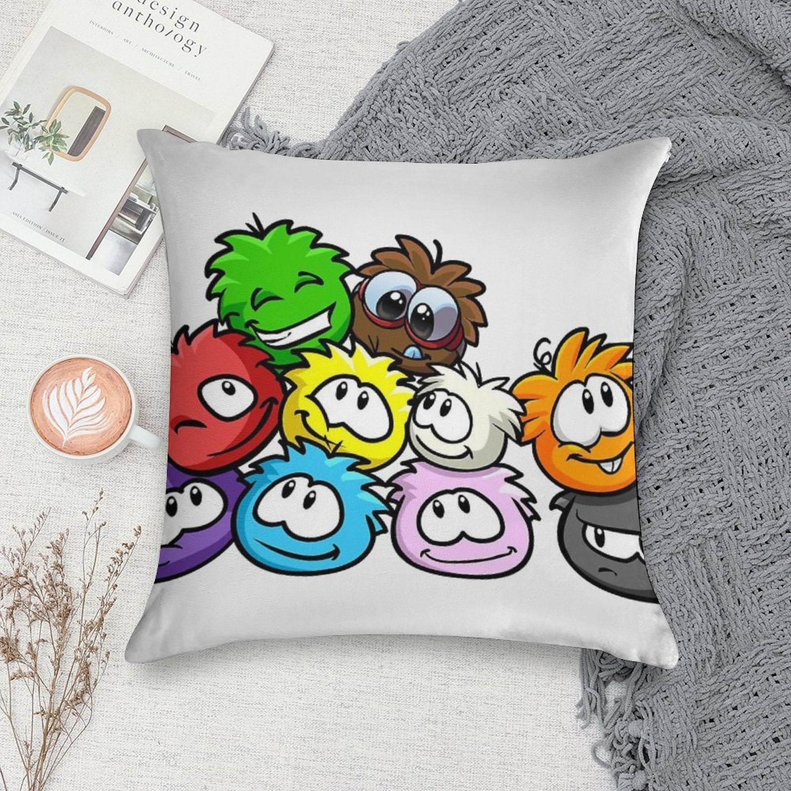Club Penguin Puffles Soft Decorative Cover Throw Pillow