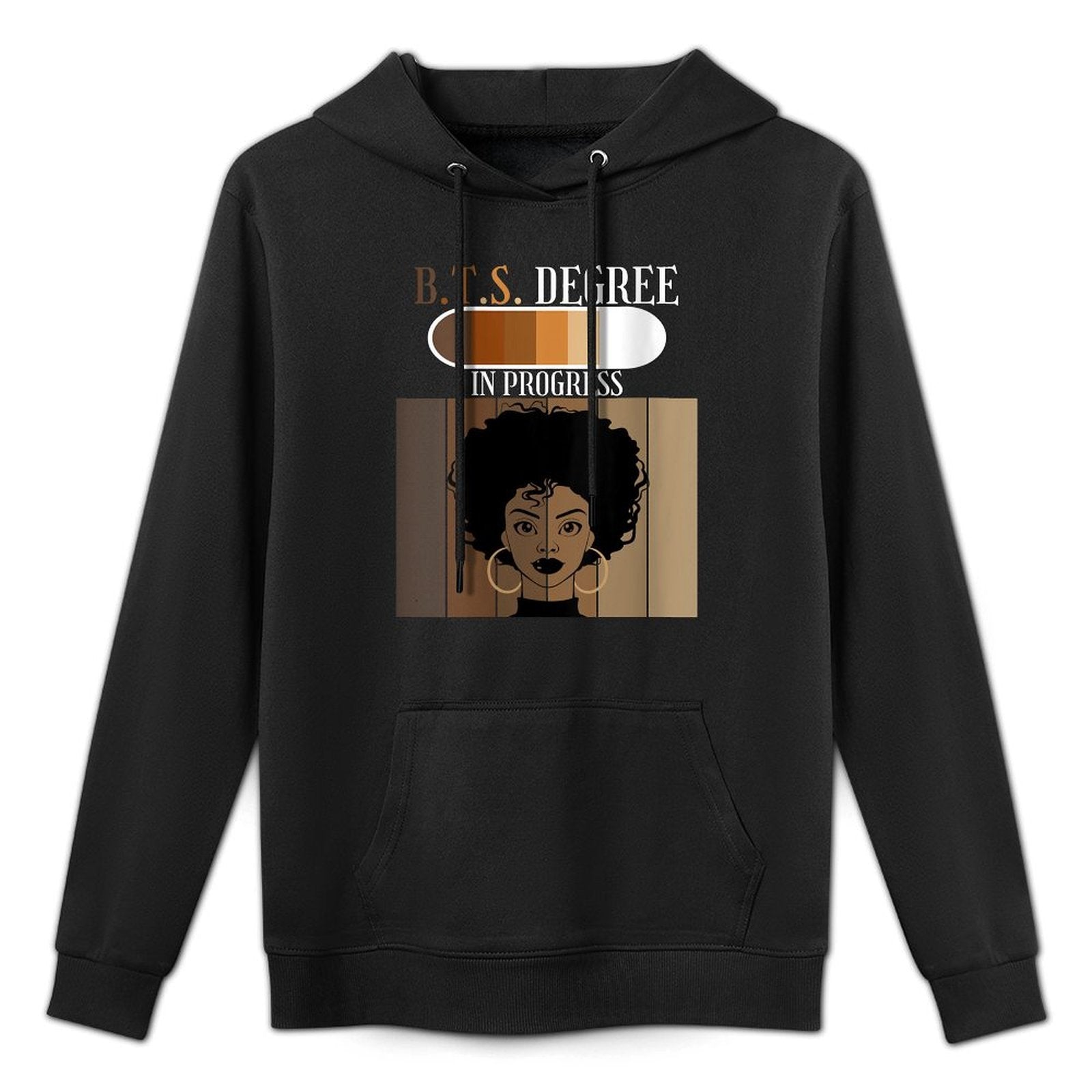 Womens Bachelor of Tourist Studies BTS Degree In Progress Afro Medium-Weight Fabric Hoodie