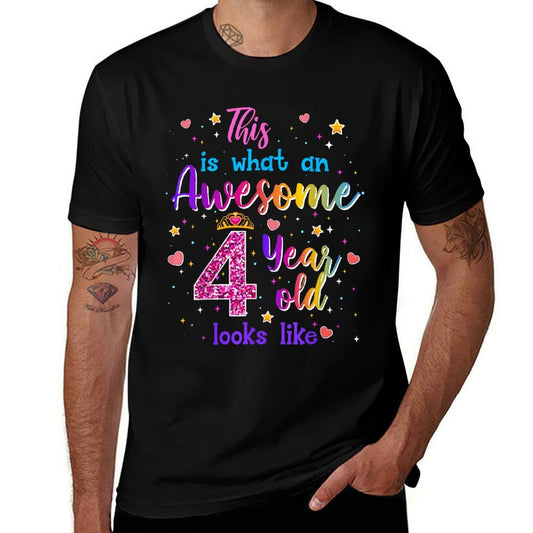 This Is What An Awesome 4 Year Old Looks Like  Versatile T-Shirt