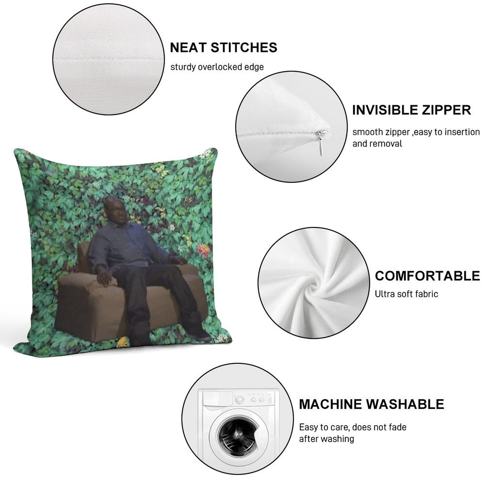 Hannibal Buress Obama Portrait Soft Home Decor Throw Pillow