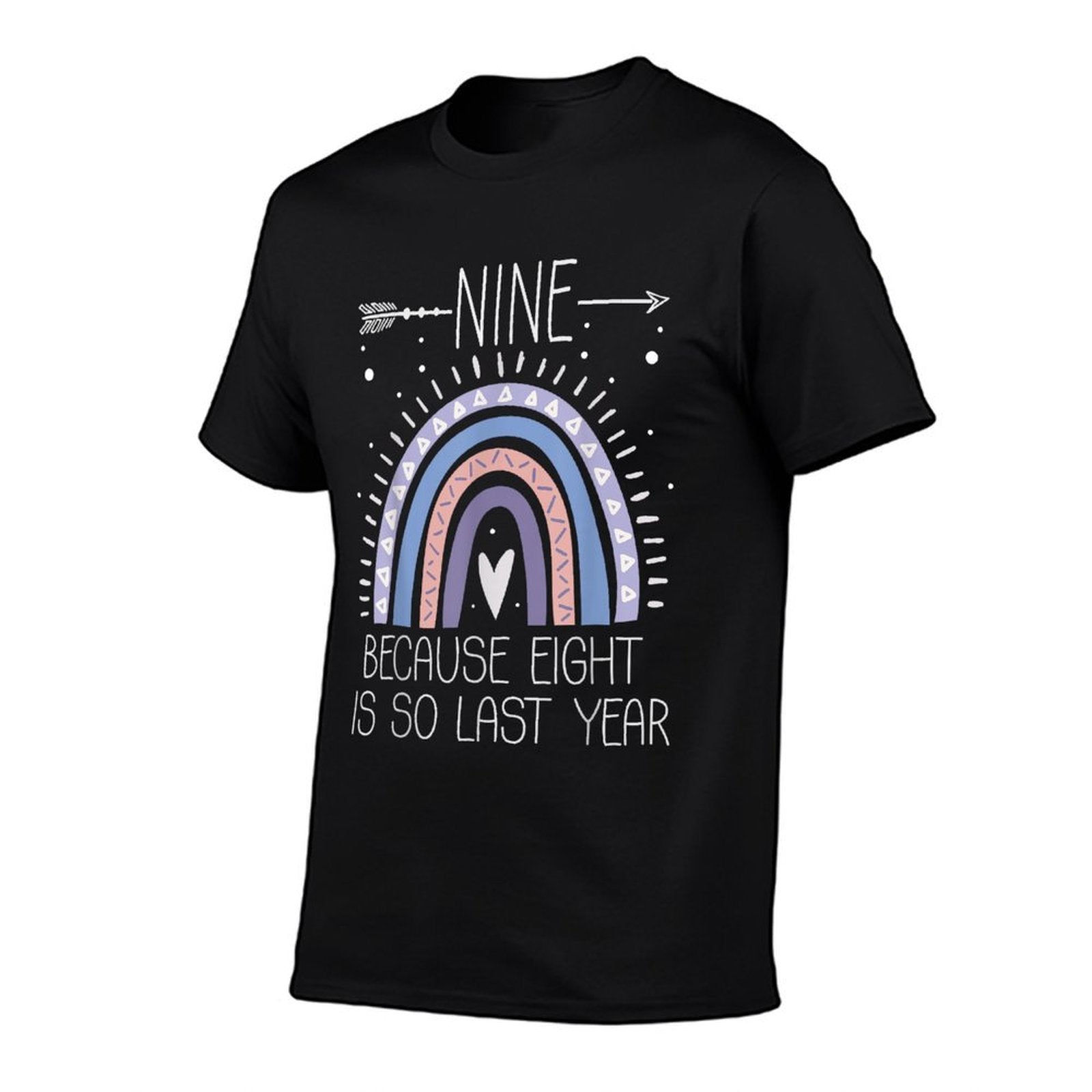 Nine Because Eight Is So Last Year 9 Years Old 9th Birthday  Soft T-Shirt