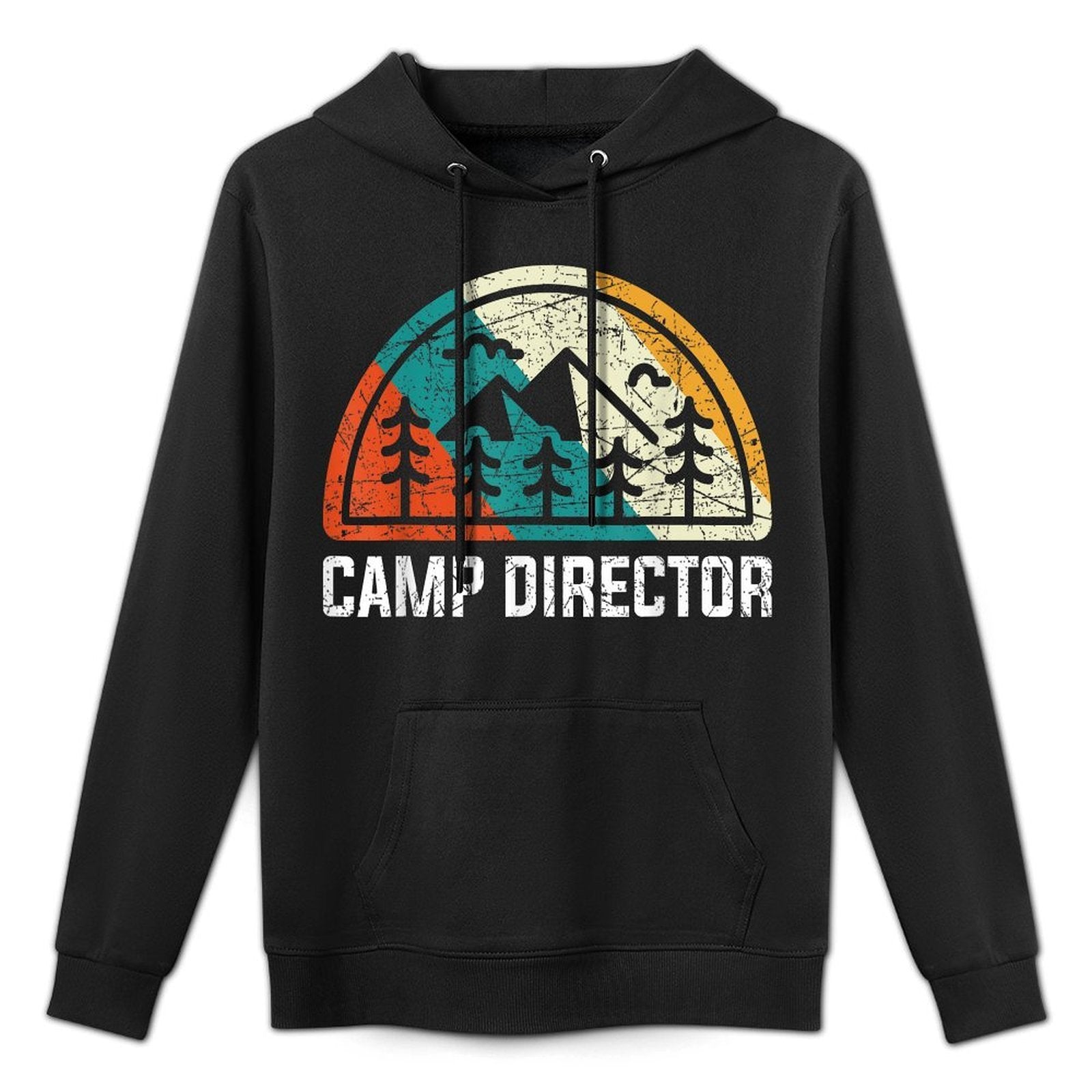 Camp Director - Retro Camping Vintage Graphic Minimalist Machine Washable Hoodie