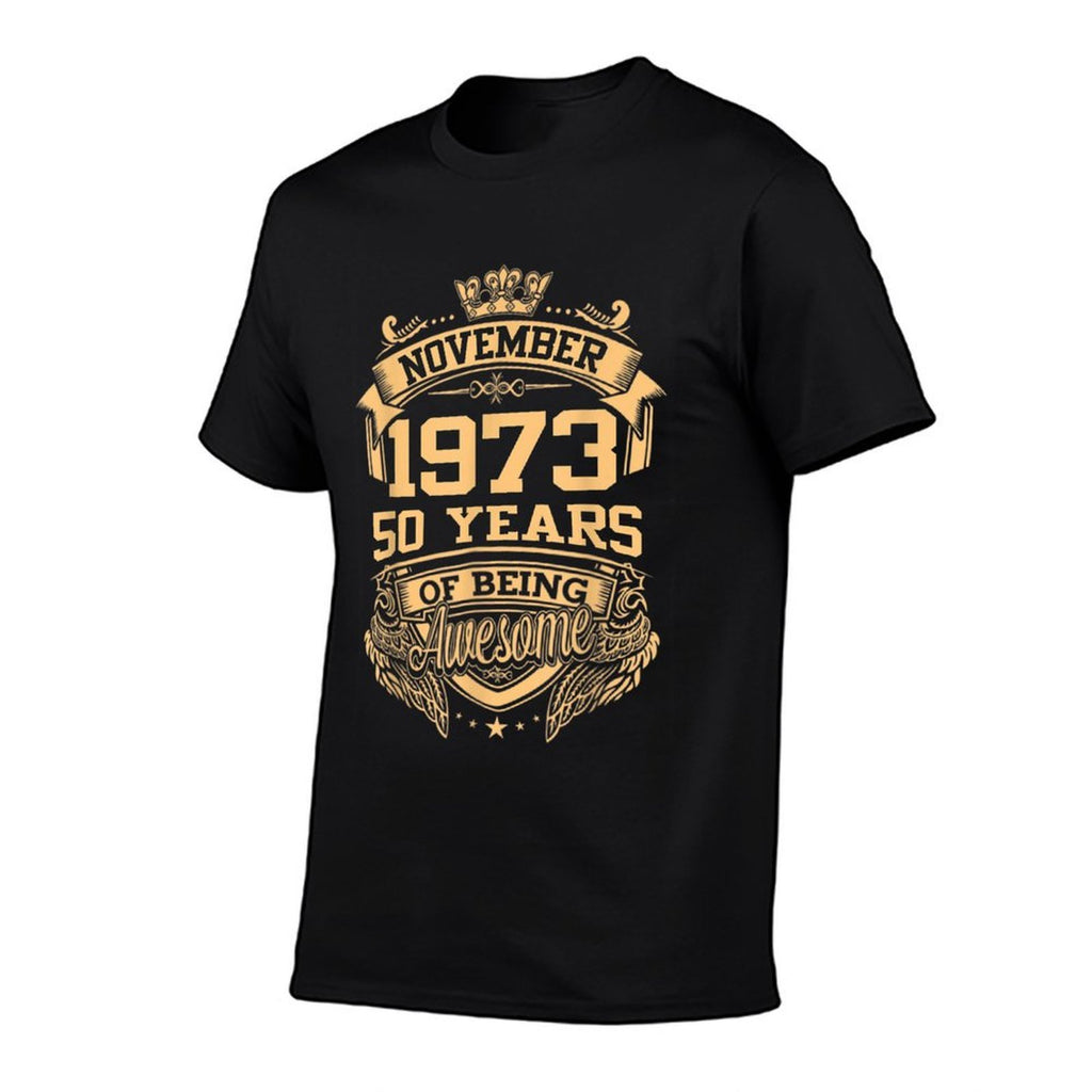 November 1973 50 Years Of Being Awesome 50th Birthday  Moisture-wicking T-Shirt