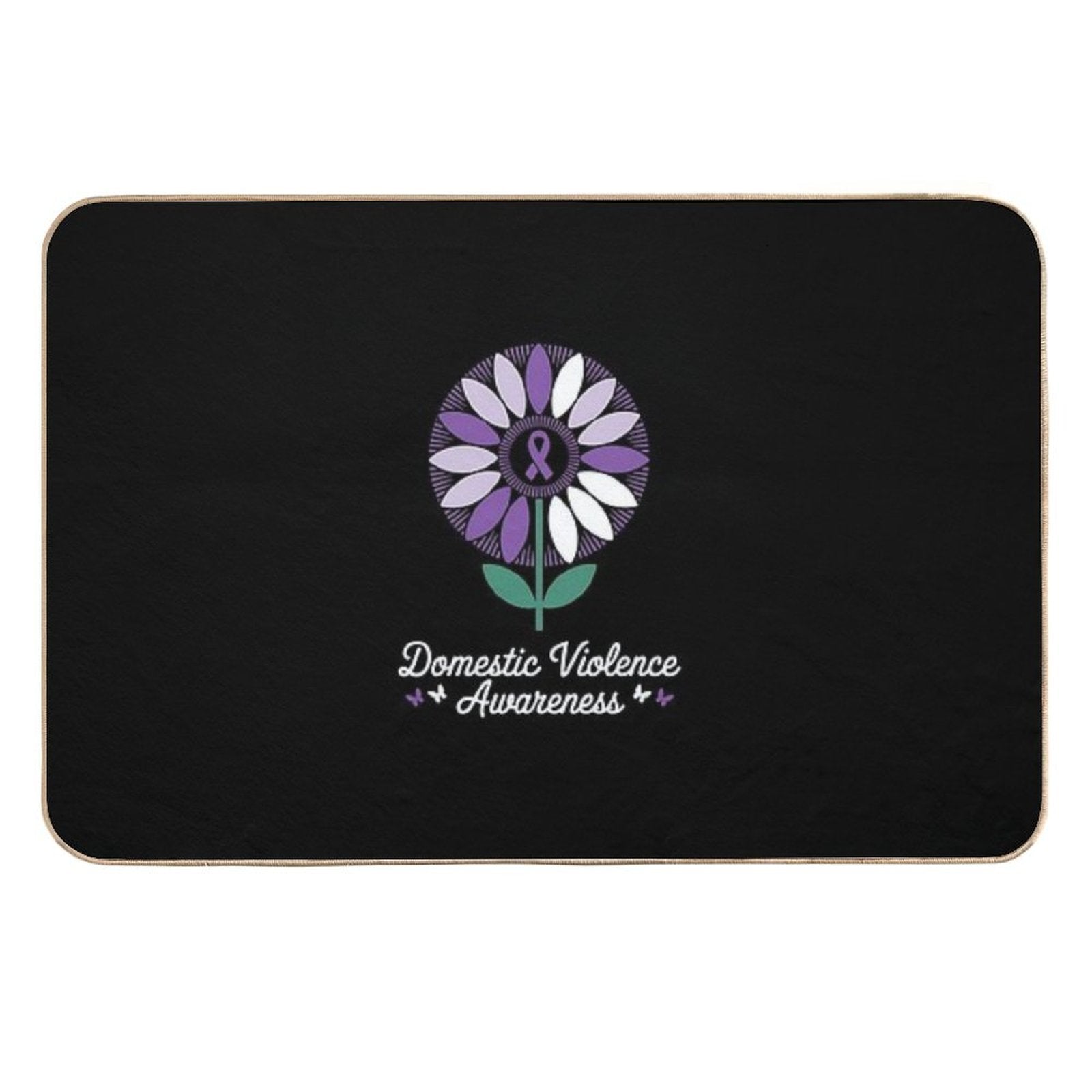 1 Sunflower Domestic Violence Awareness Month  High-Traffic Bath Mat
