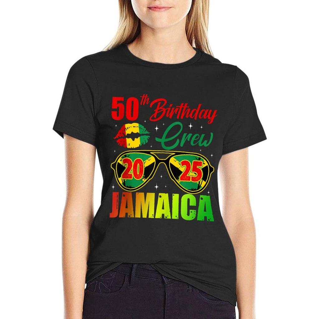 50th Birthday Crew Jamaica Party 2025 Birthday Trip  Affordable Price T-Shirt